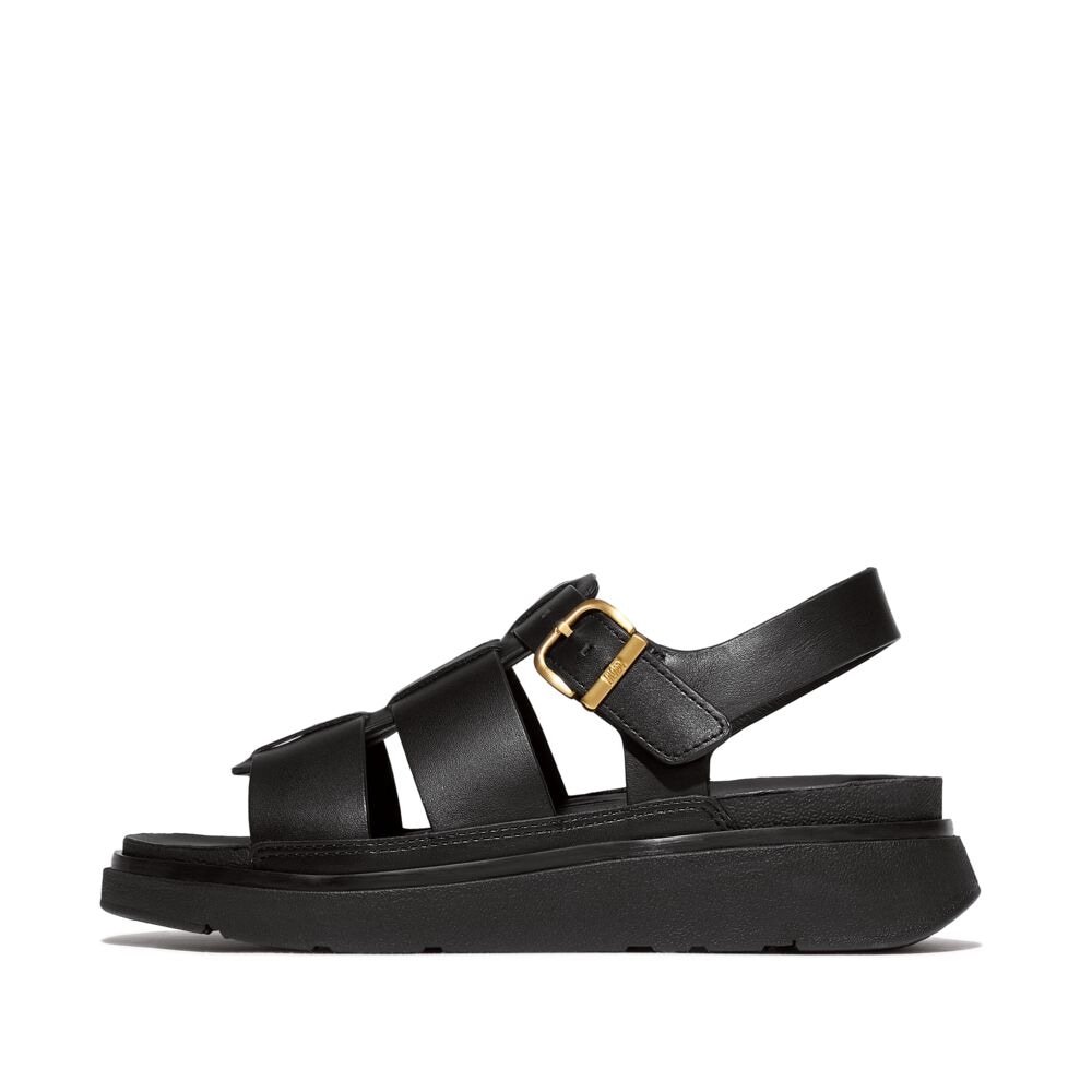 Fitflop Riemchensandale »GEN-FF LEATHER FISHERMAN SANDALS«  Keilabsatz, Sommerschuh, Sandalette, verstellbarer Schnallenverschluss