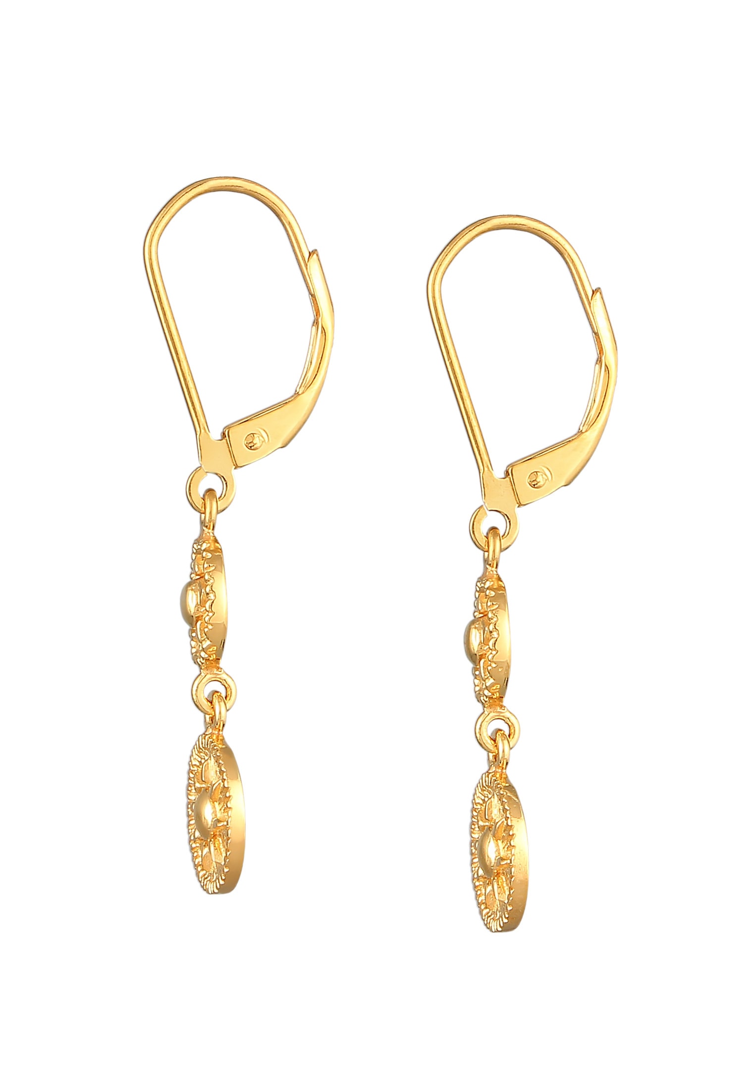 Elli Paar Ohrhänger »Ohrringe Ohrhänger Münze Sonne Antik 925er Silber«