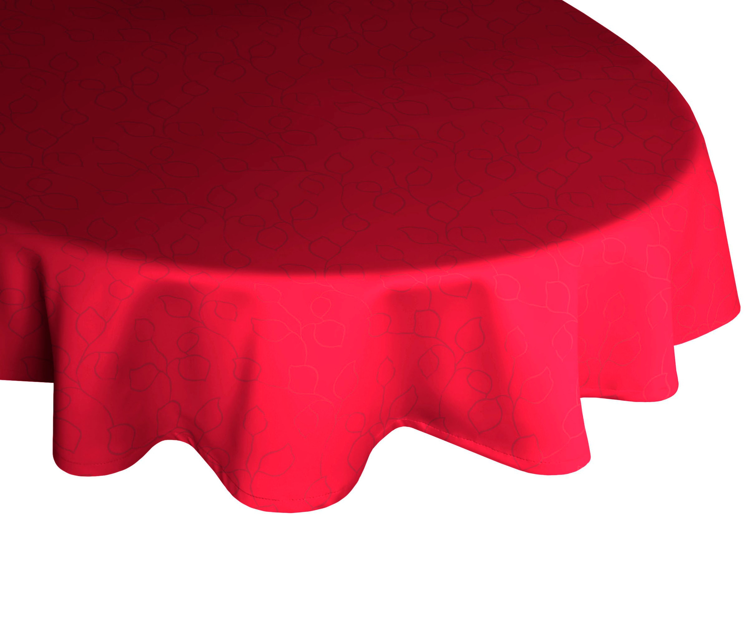 Wirth Tischdecke "Westport" Made in Germany, Jacquard Dekostoff, Blatt-Design, Pflegeleicht