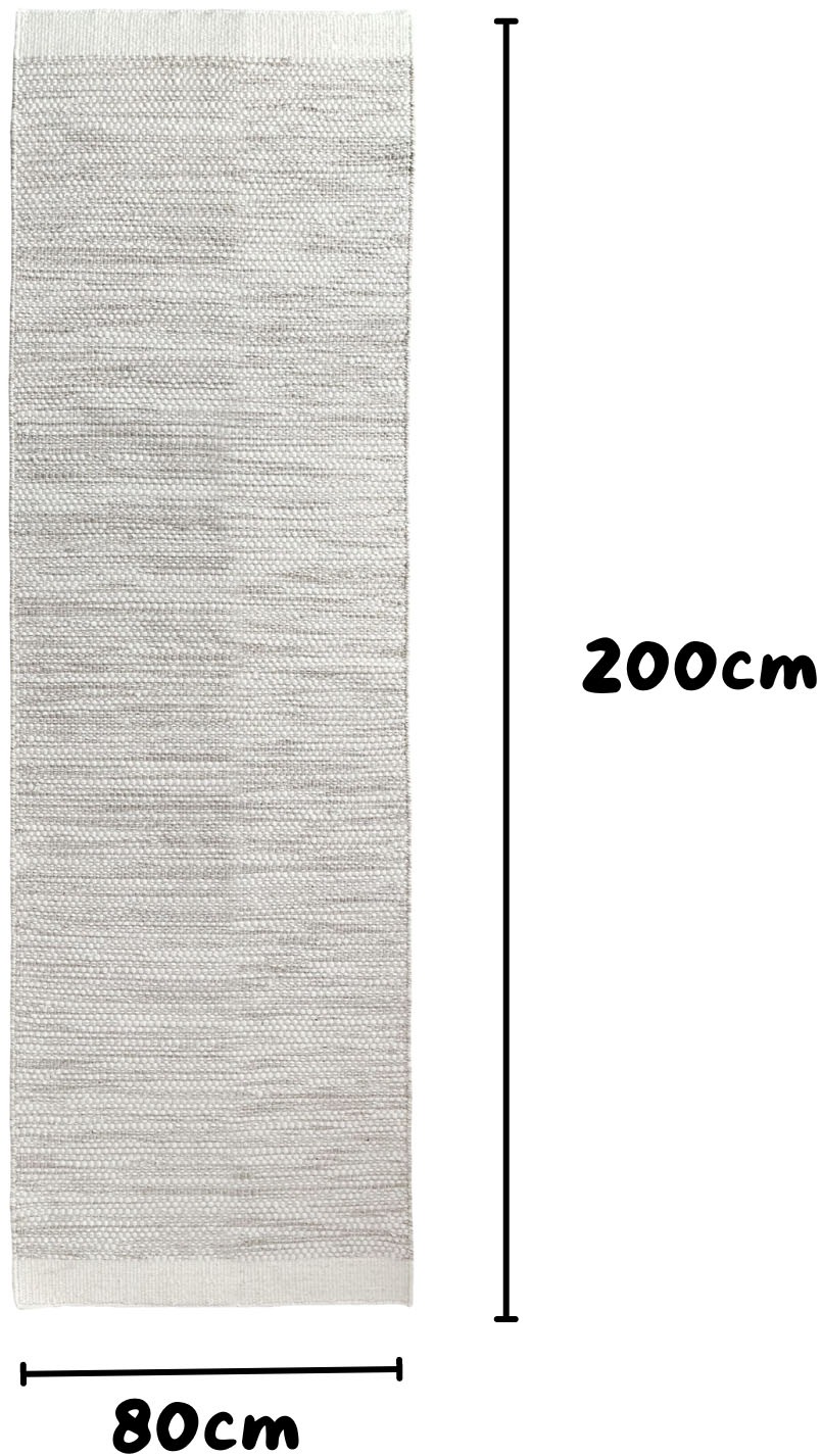 OTTO home Bettumrandung »Woolscape« Höhe 10 mm Set, 3 Stk. tlg. Wendeteppich, handgewebte Qualität, meliert, reine Wolle, Wohnzimmer