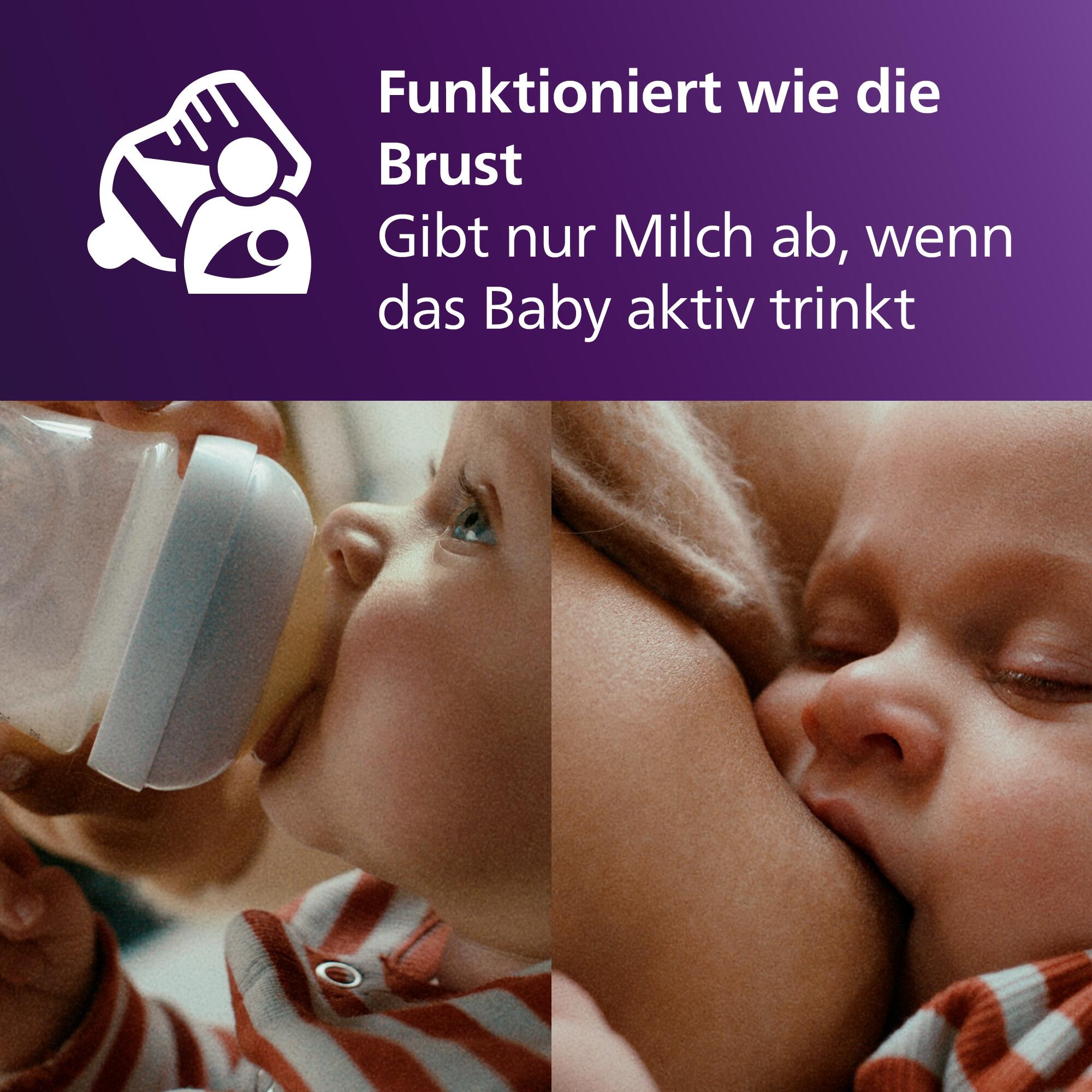 Philips AVENT Babyflasche »Natural Response Starter-Set für Neugeborene SCD838/11« 4 Flaschen, ultra soft Schnuller und Flaschenbürste