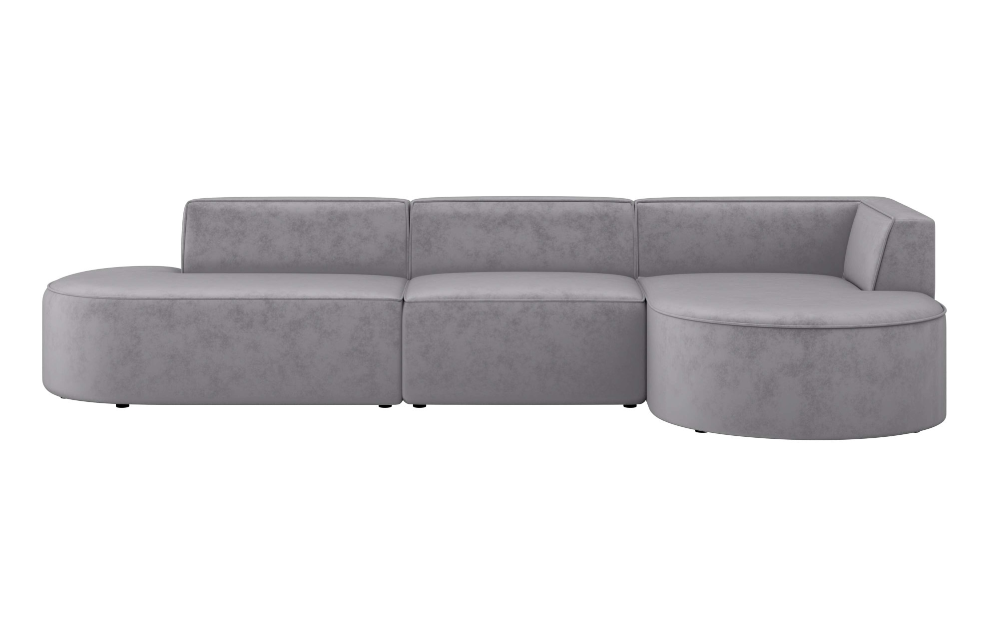 andas Ecksofa »Ecksofa EIVIND mit Ottomane rechts/links, Maße: B/H/T 343/159/72 cm«, L-Form mit Wellenunterfederung, auch in Feincord und Bouclé