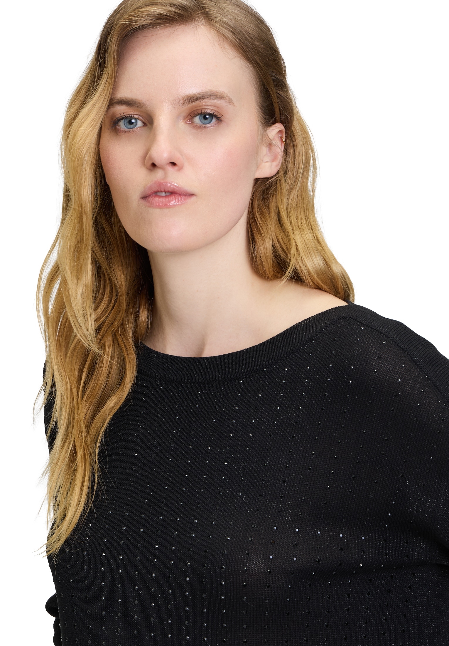 Betty Barclay Rundhalspullover »Feinstrickpullover mit Strass«