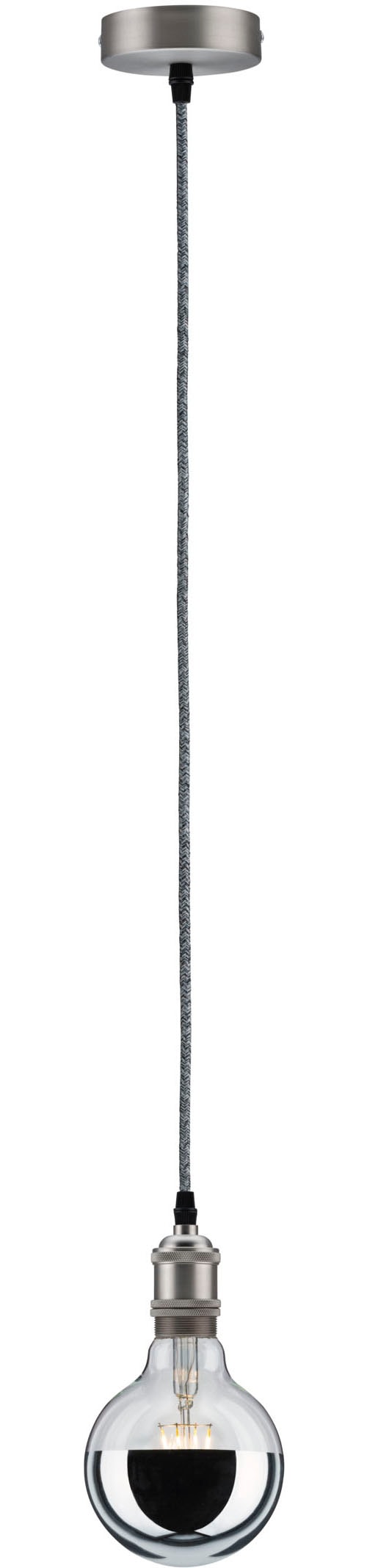 Paulmann Pendelleuchte »Neordic Eldar max. 1x60W Nickel gebürstet 230V Metall«, 1 flammig, Leuchtmittel E27 | ohne Leuchtmittel, E27