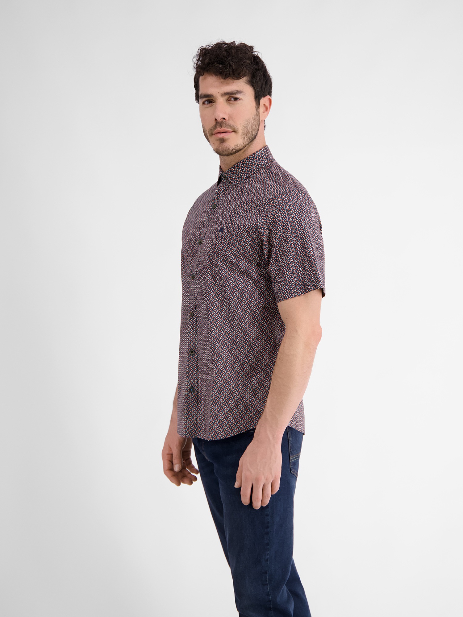 LERROS Kurzarmhemd »LERROS Halbarmhemd mit Geometrischem-Print«