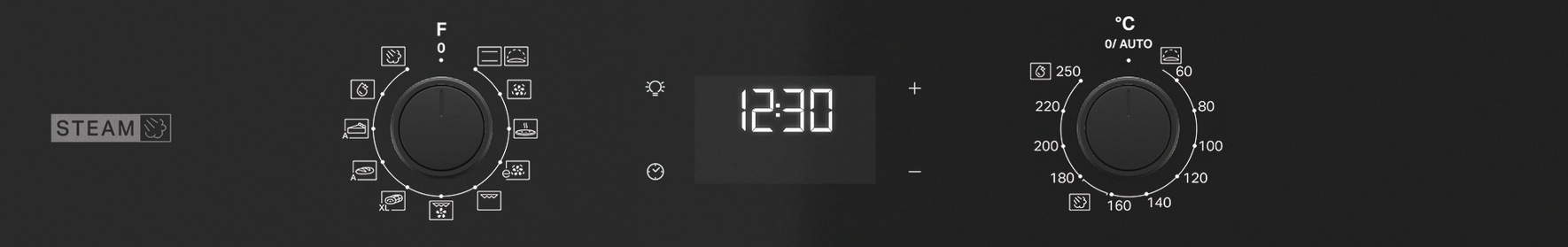 BAUKNECHT Backofen-Set »BAKO 780 Steam IND BL« mit 1-fach-Teleskopauszug Hydrolyse Set, 2 Stk. tlg. GentleSteam - für ein saftiges Inneres und ein knuspriges Äußeres