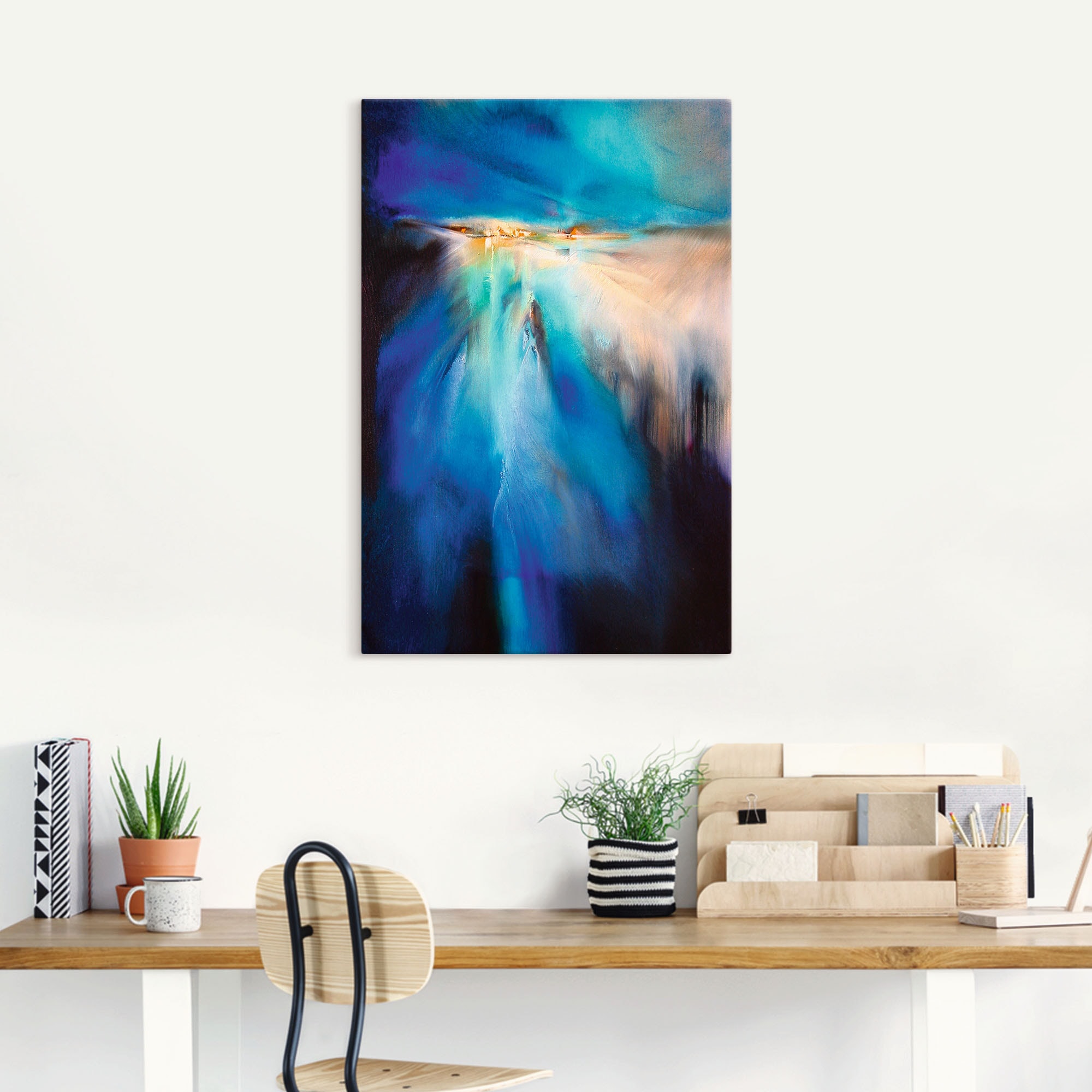 Artland Leinwandbild »Winterabend II«, Gegenstandslos, (1 St.), auf Keilrahmen gespannt