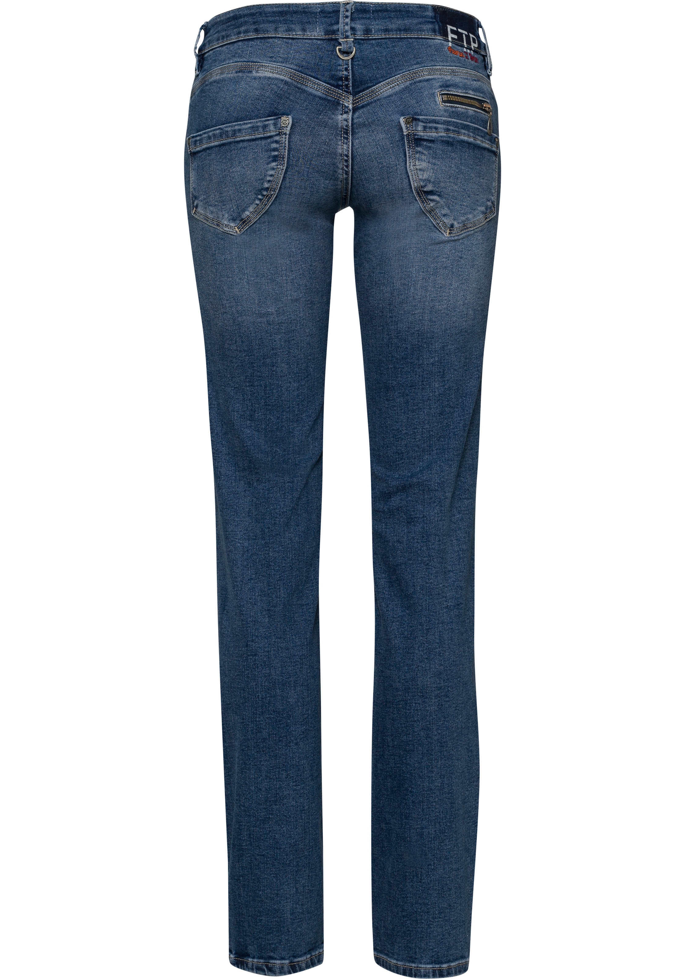 Freeman T. Porter Straight-Jeans »Alexa SDM«, mit und bei Straight ♕ Deko-Zippern Nieten-Dekor