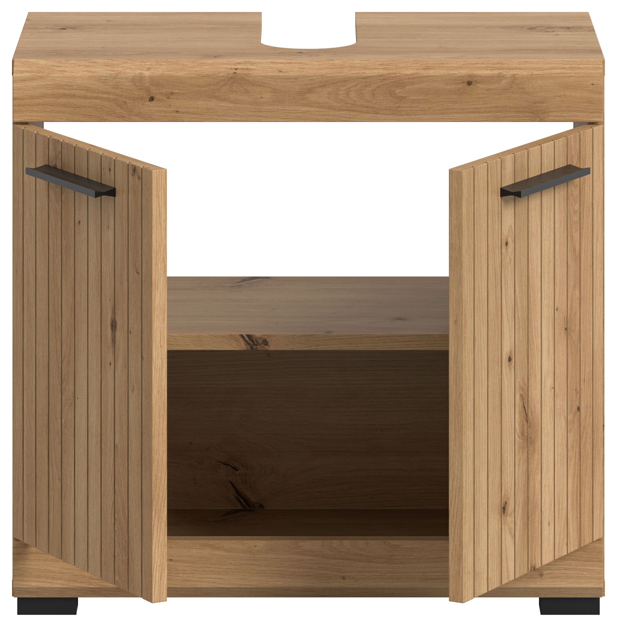 welltime Waschbeckenunterschrank »SIENA, Breite 60cm, mit  2 Türen oder 2 Schubkästen, MDF-Front« TOPSELLER! , mit Siphonausschnitt 10x25 cm, 1 Stk. tlg. in verschiedenen Farben erhältlich, Badmöbel, Badschrank, Kommode, Bad