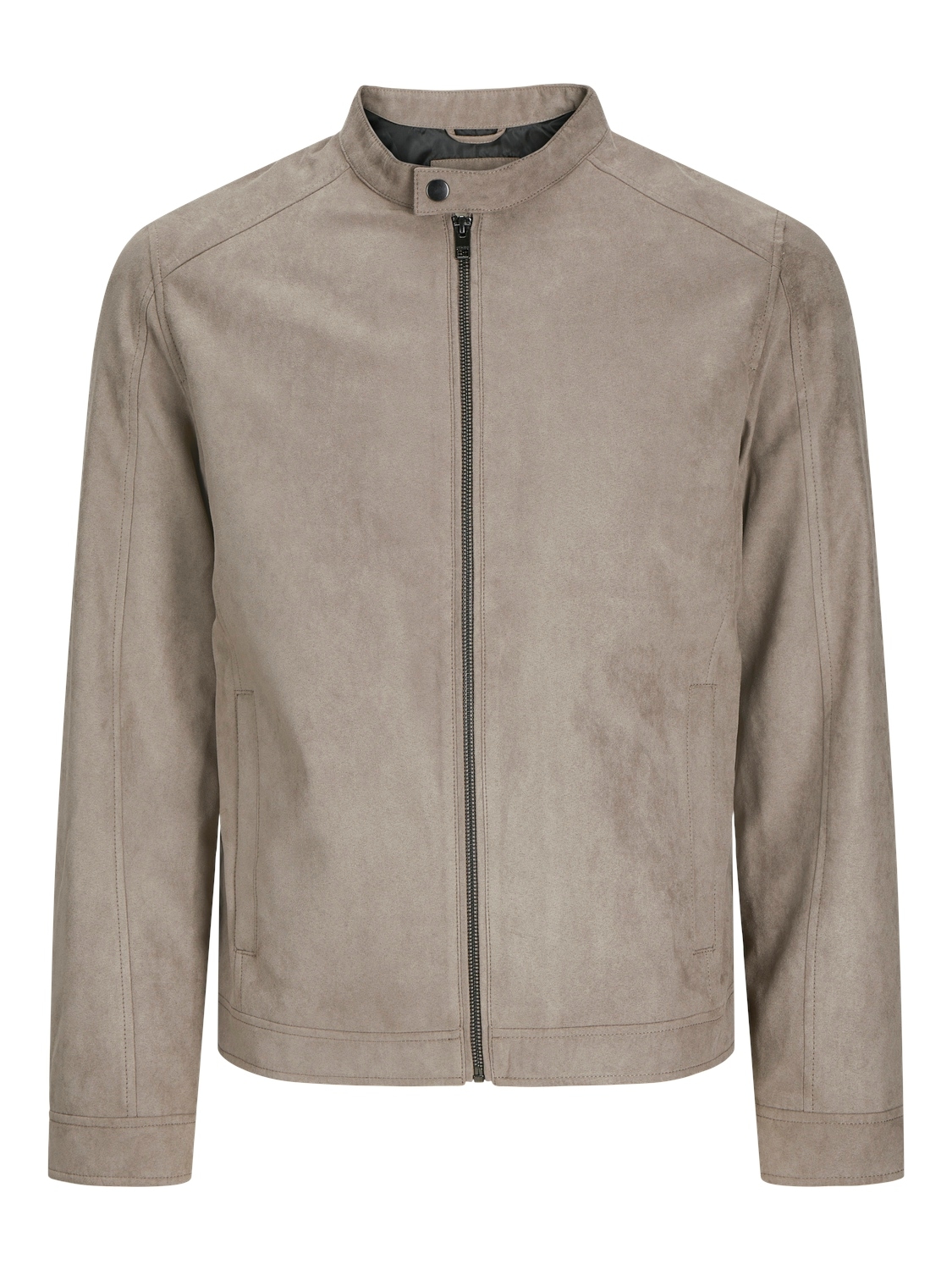 Jack & Jones Lederimitatjacke »JJEDYLAN CLEAN JACKET NOOS«, ohne Kapuze, mit Bandkargen