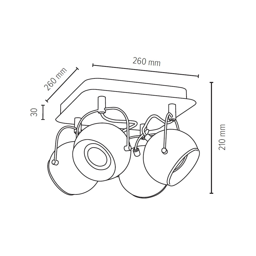 SPOT Light in kaufen Inklusive XXL LED- Leuchtmittel, Jahren | Made 3 flexible und mit »BALL«, 4 Schwenkbare online Spots, Garantie EU flammig-flammig, Deckenleuchte