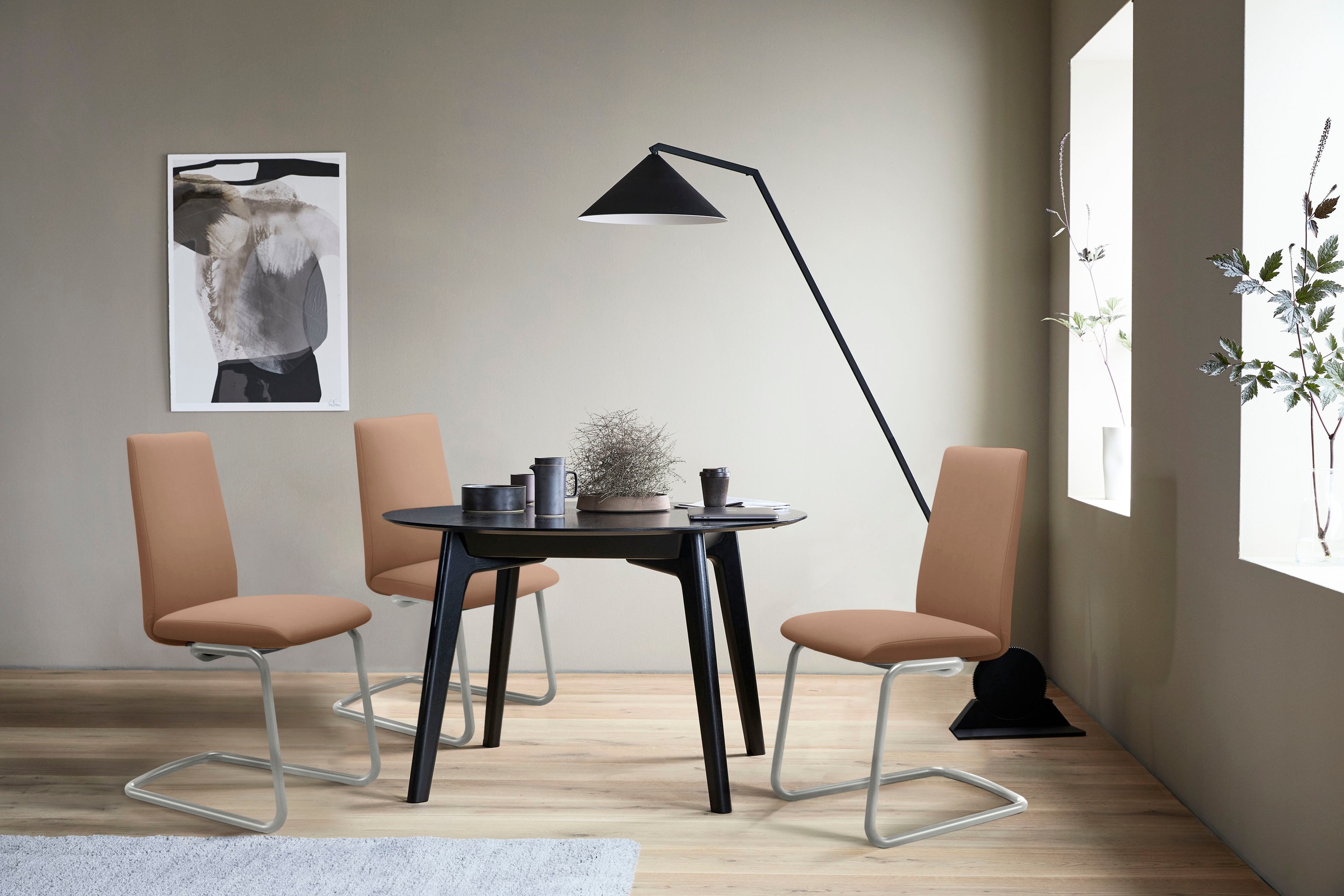 Stressless® Polsterstuhl »Laurel« () Low Back, Größe M, mit Beinen aus Stahl in Schwarz matt