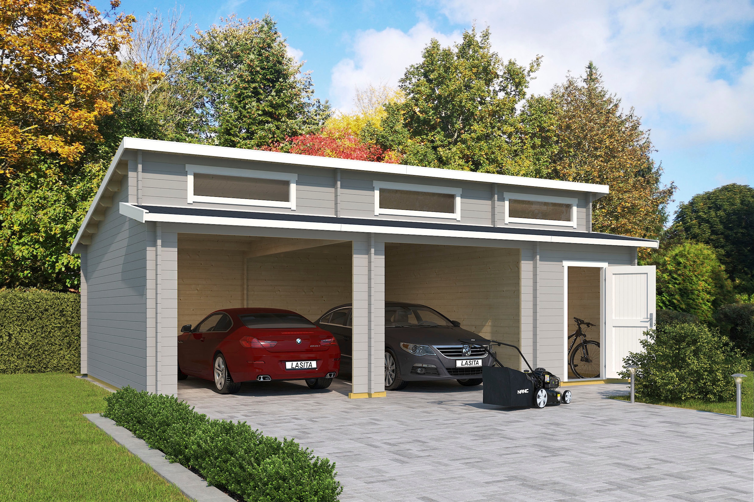 LASITA MAJA Garage »Hawaii«, (Für 2 Fahrzeuge geeignet)