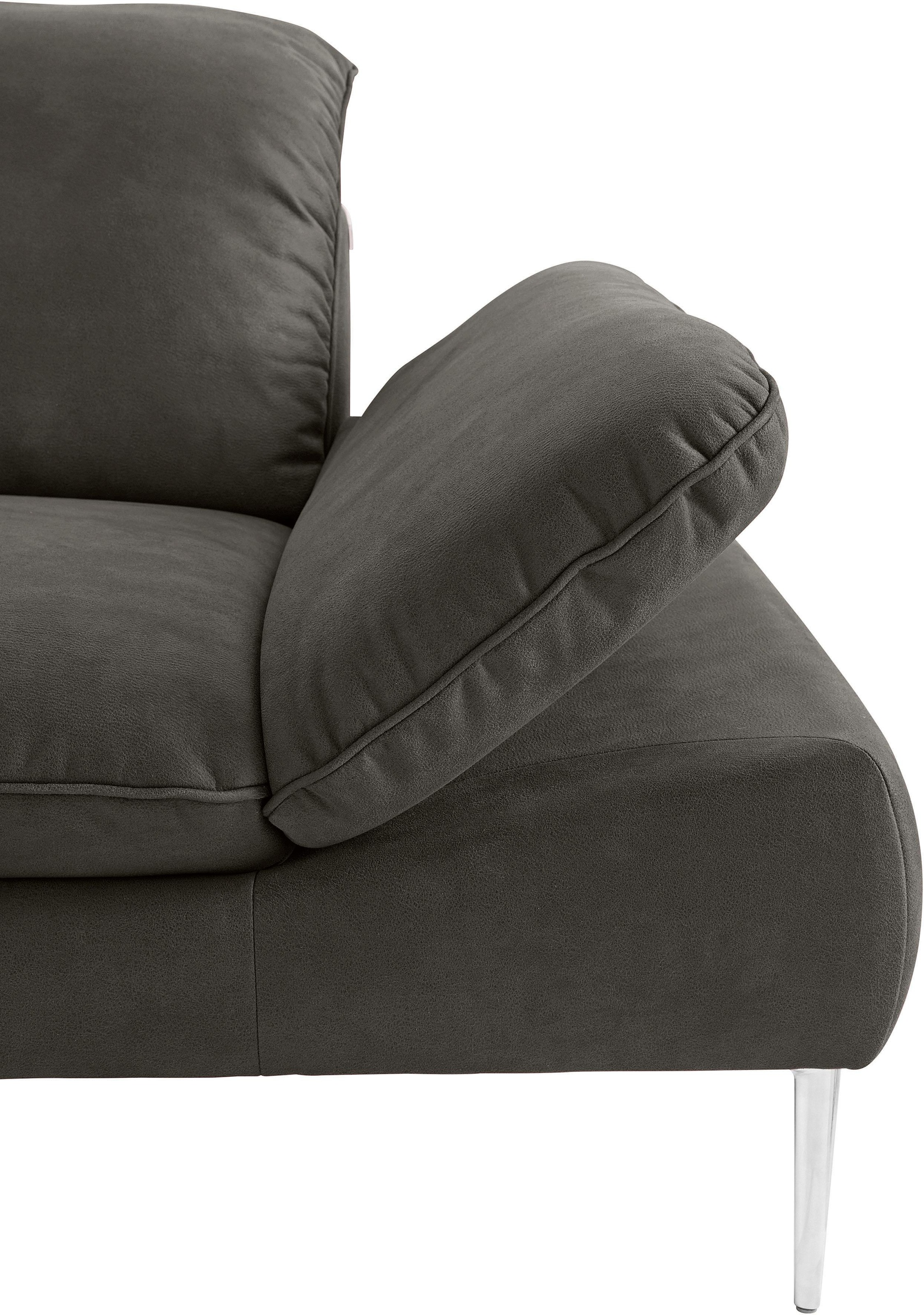 W.SCHILLIG Ecksofa »enjoy&MORE, Designsofa, elegant und bequem, L-Form«, mit Sitztiefenverstellung, Füße Chrom glänzend, Breite 310 cm
