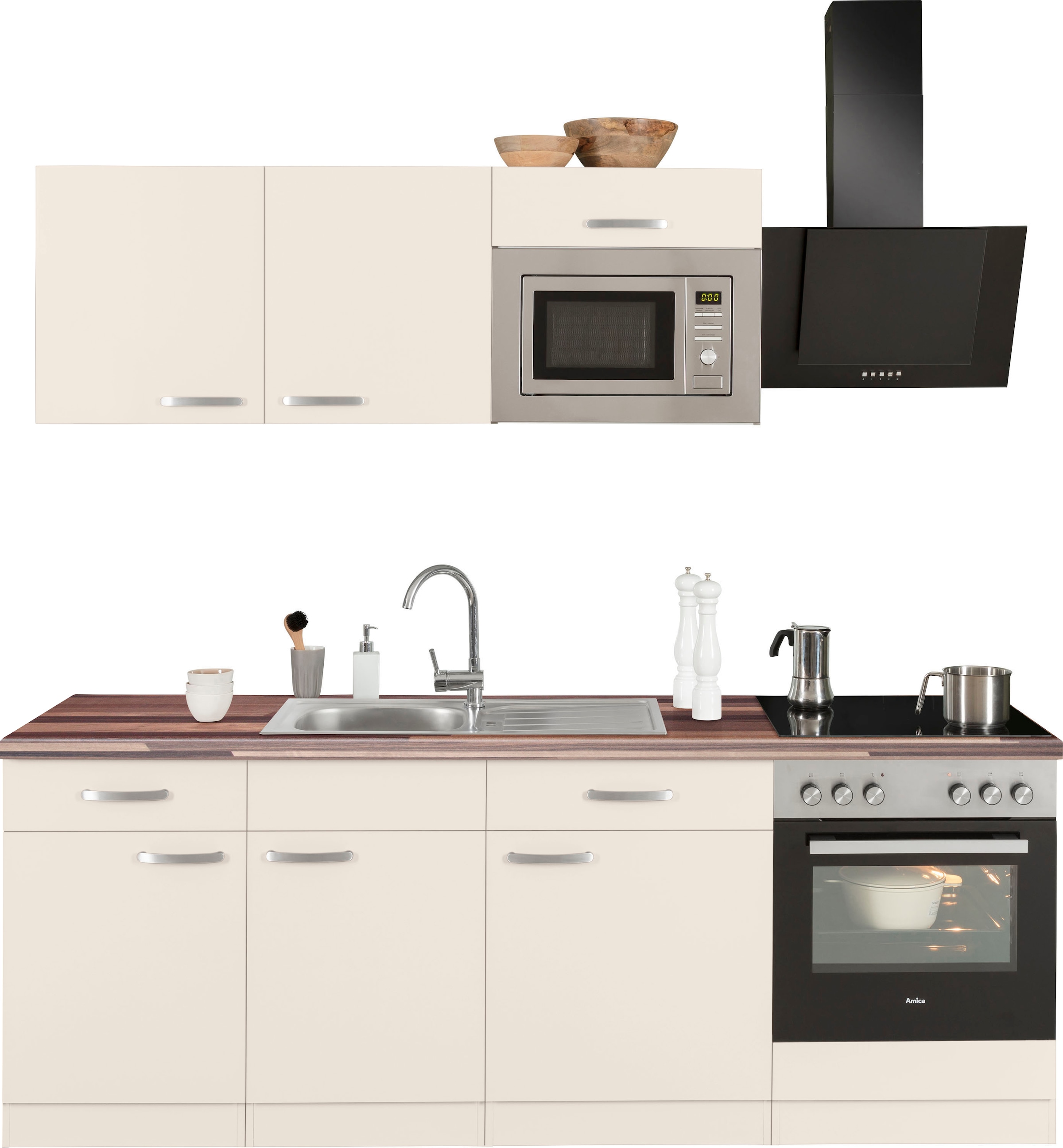 wiho Küchen Küchenzeile »Kansas«, mit auf Raten E-Geräten, Breite kaufen cm 220