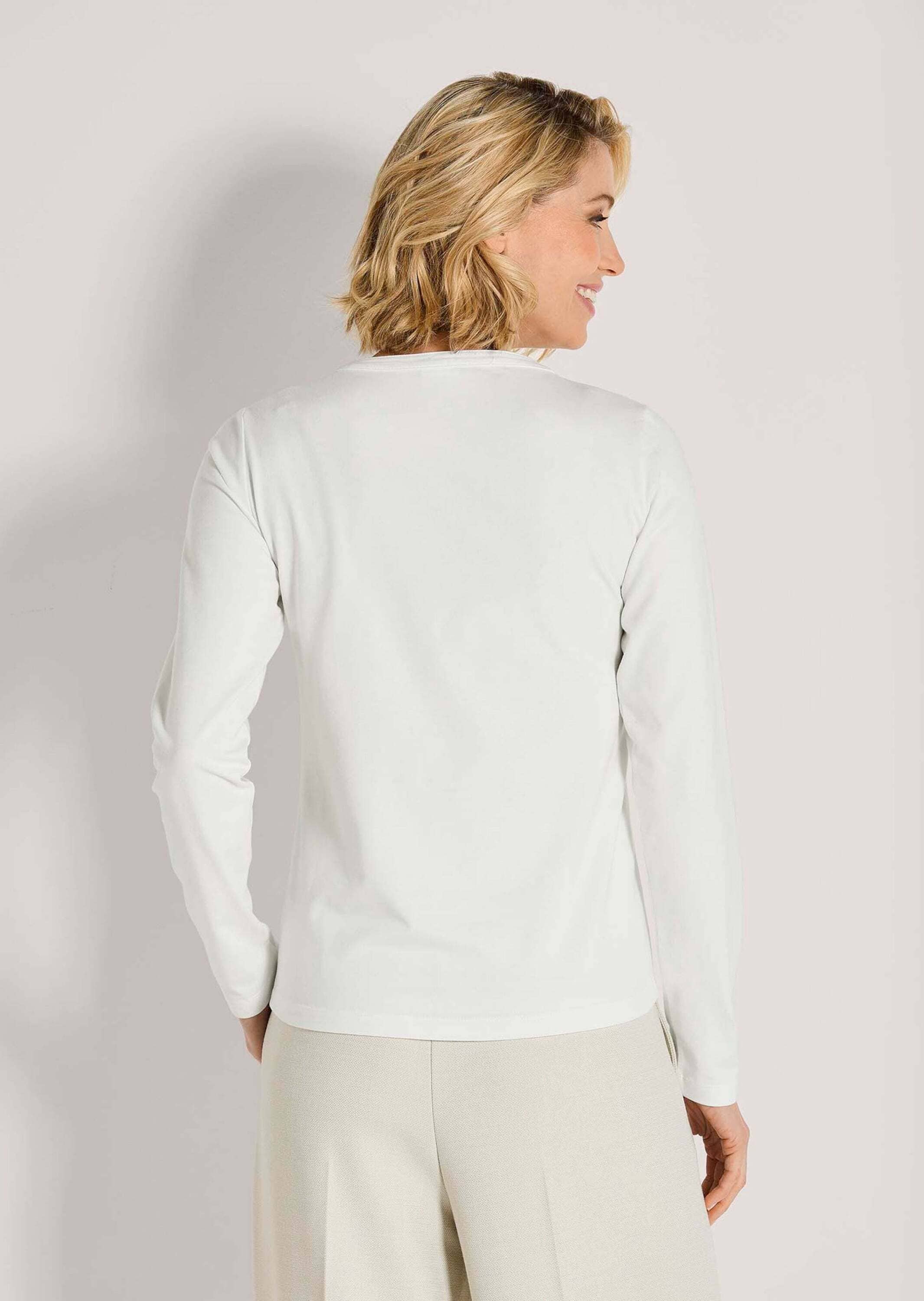 MADELEINE Langarmshirt »Blusenshirt Elegantes Shirt mit Schmucksteinen«