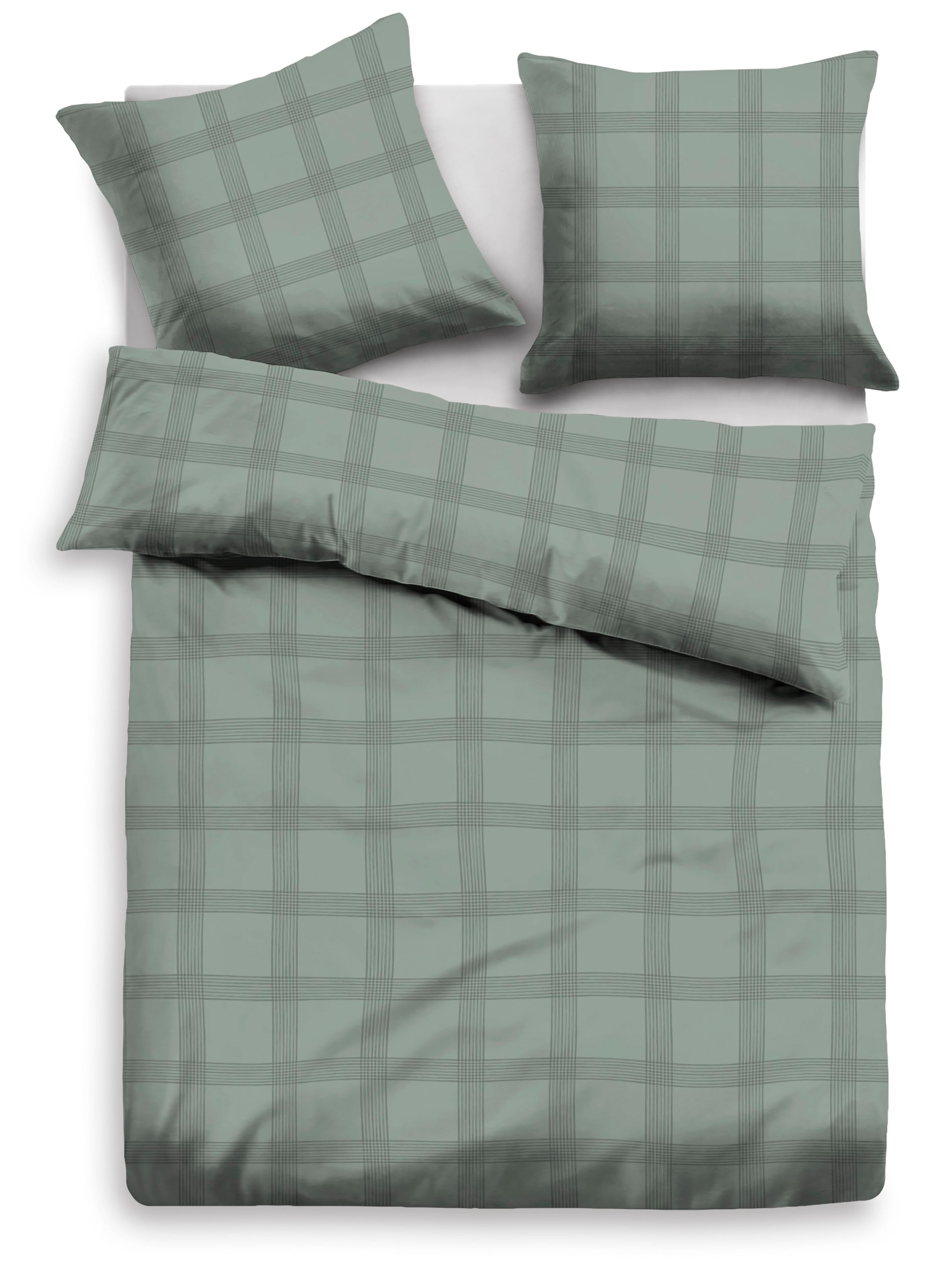 OTTO products Bettwäsche »Check in Gr. 135x200, 155x220 oder 200x200 cm«, Bettwäsche aus Bio-Baumwolle, Bettwäsche im Karo-Design