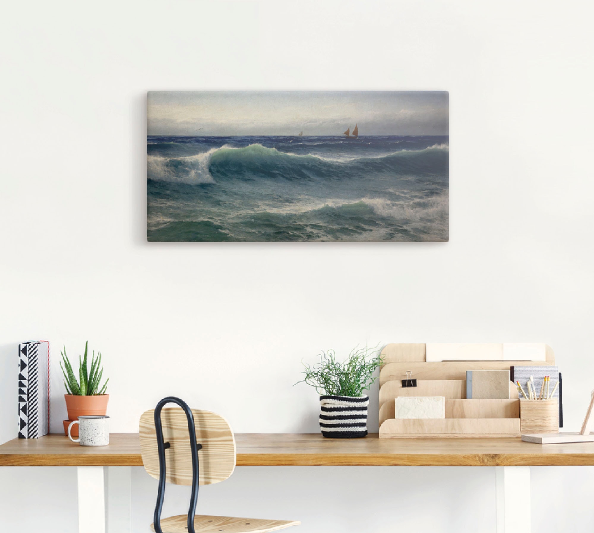 Artland Wandbild »Brechende Wellen. 1893« Gewässer 1 Stk. tlg. als Leinwandbild, Poster in verschied. Größen