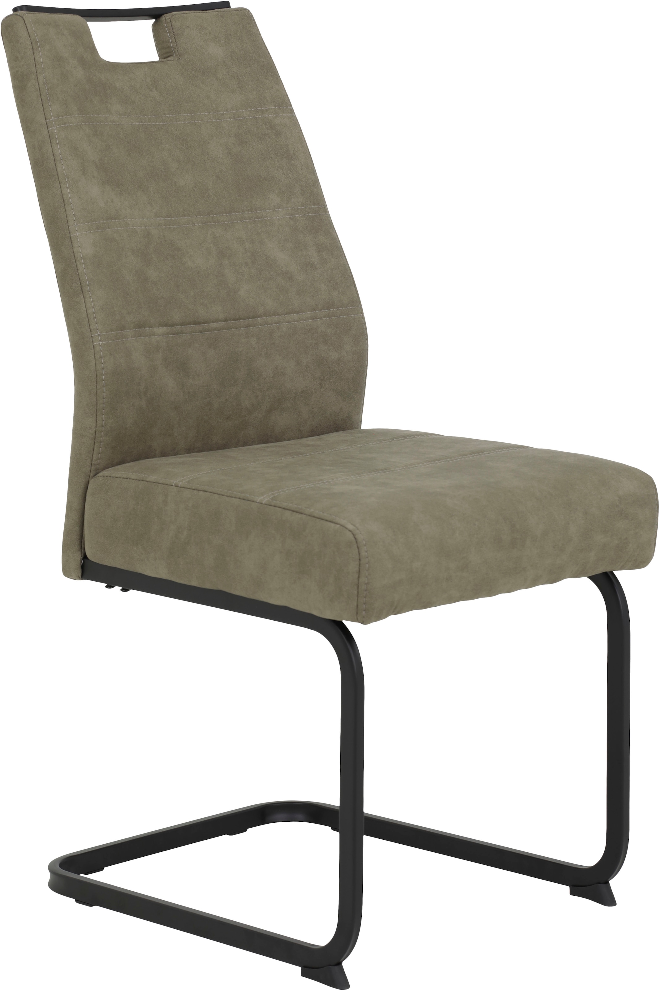 HELA Freischwinger, (Set), 4 St., Microfaser VINTAGE-Polyester, Freischwinger, XL Sitzbreite, Griff, Vintage Optik, 140kg belastbar