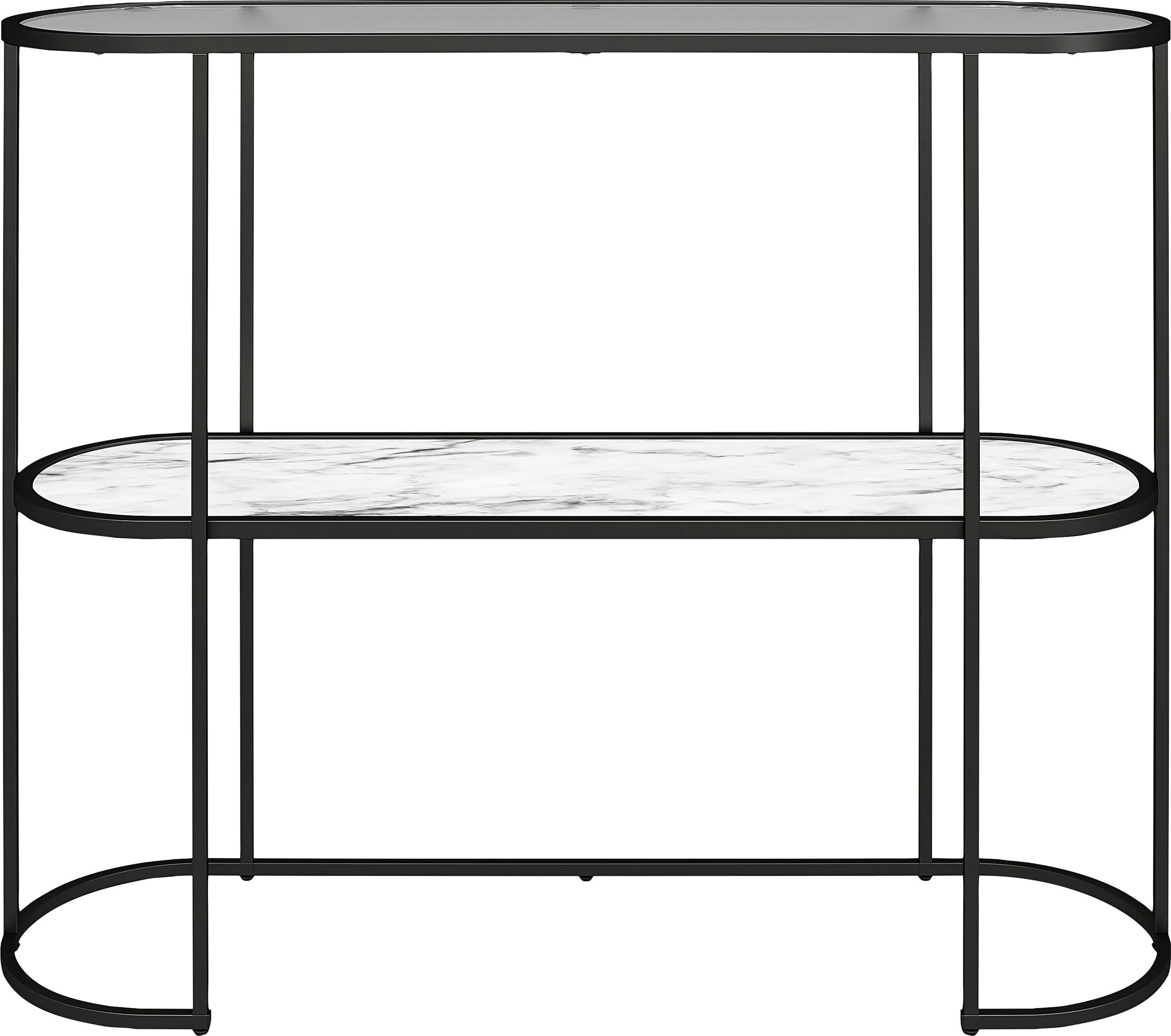 Dorel Home Konsolentisch »Moon«, (1 St.), mit Tischplatte aus geriffeltem Glas, FSC®- Holz, Höhe 82 cm