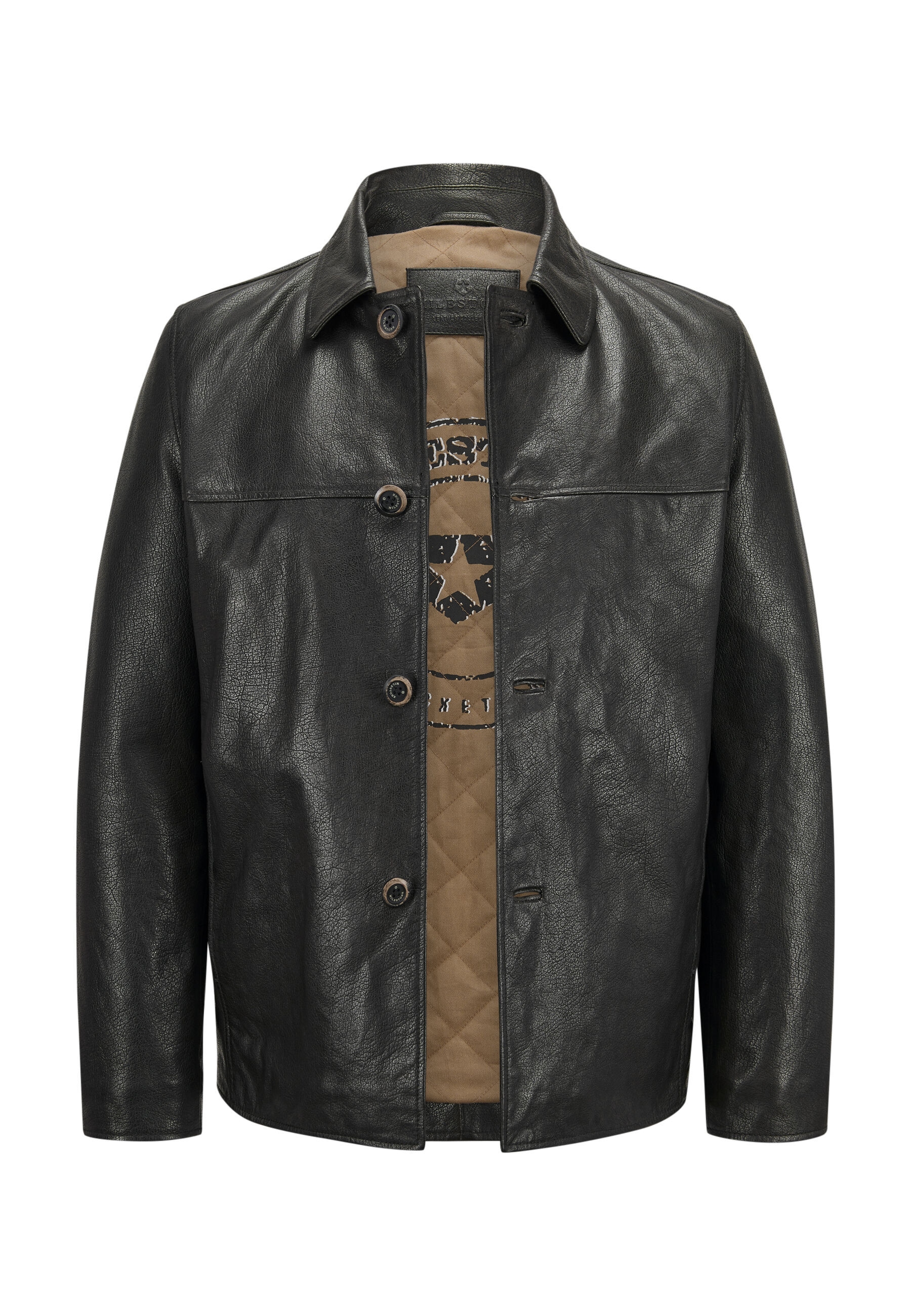 Milestone Winterjacke »MSMarlon« ohne Kapuze aus hochwertigem Leder