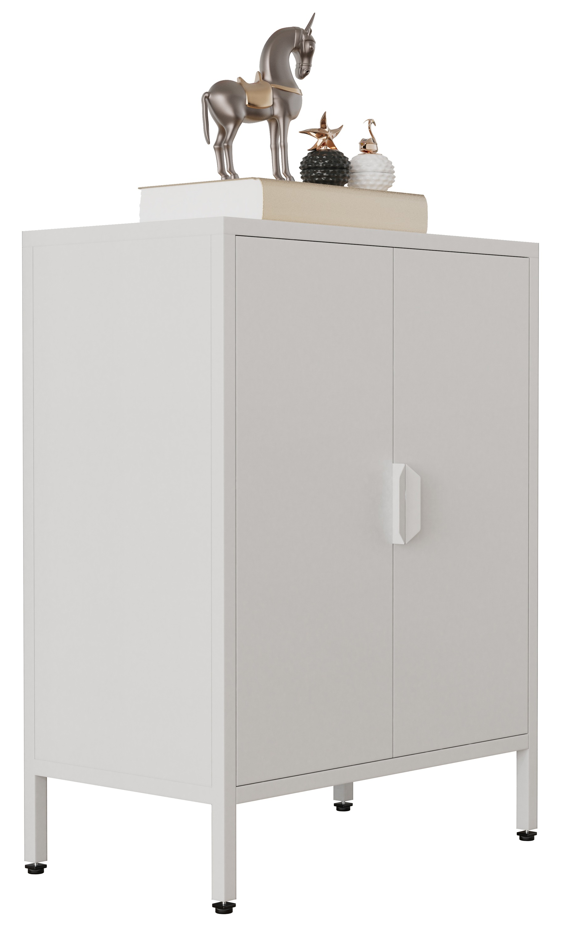 VCM Kommode »Stahl Kommode Sideboard Schrank Drehtüren Flokas S« 1 Stk. tlg.
