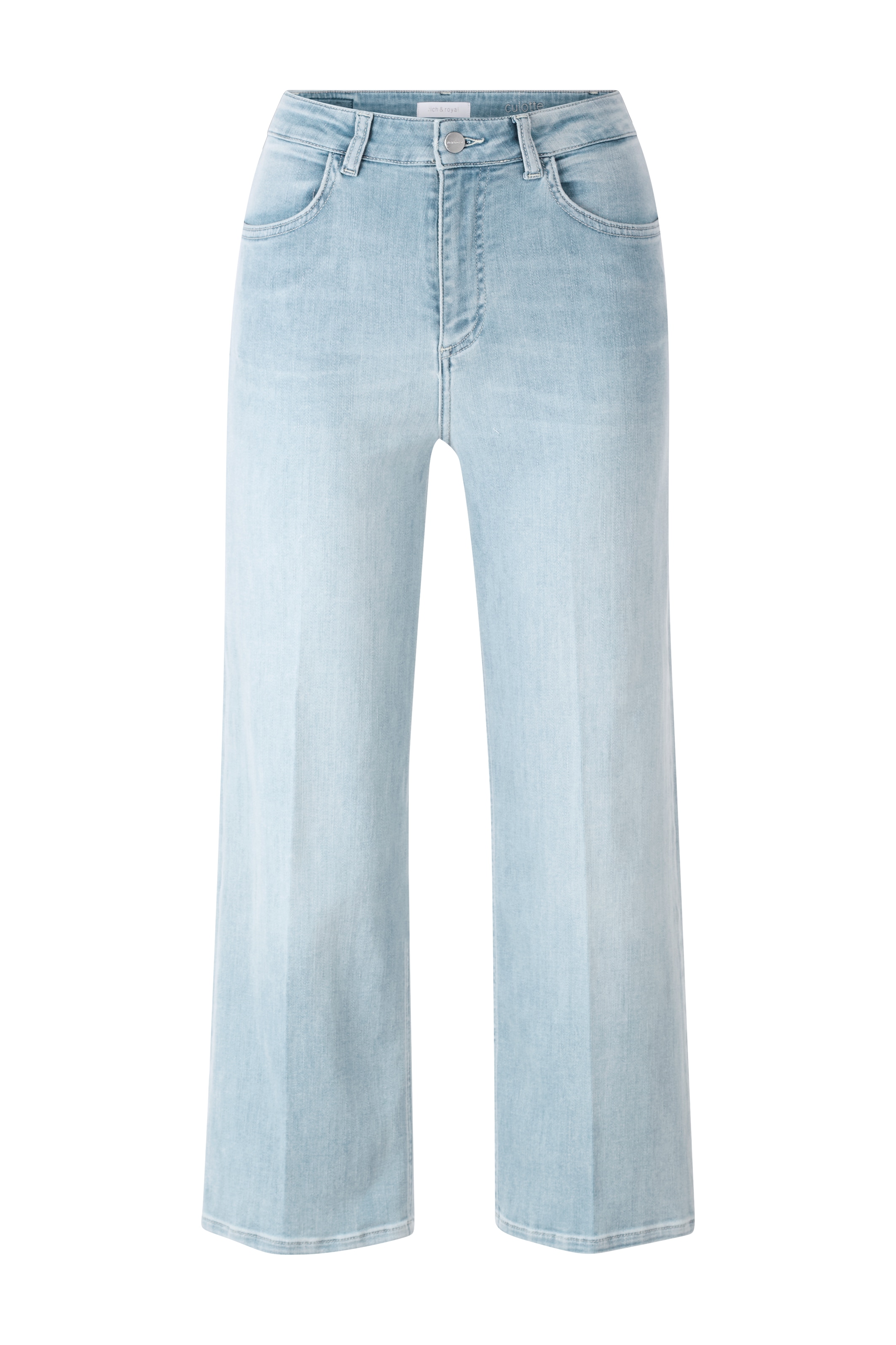 RICHROYAL 7/8-Jeans, Culotte Light Blue Satin Denim