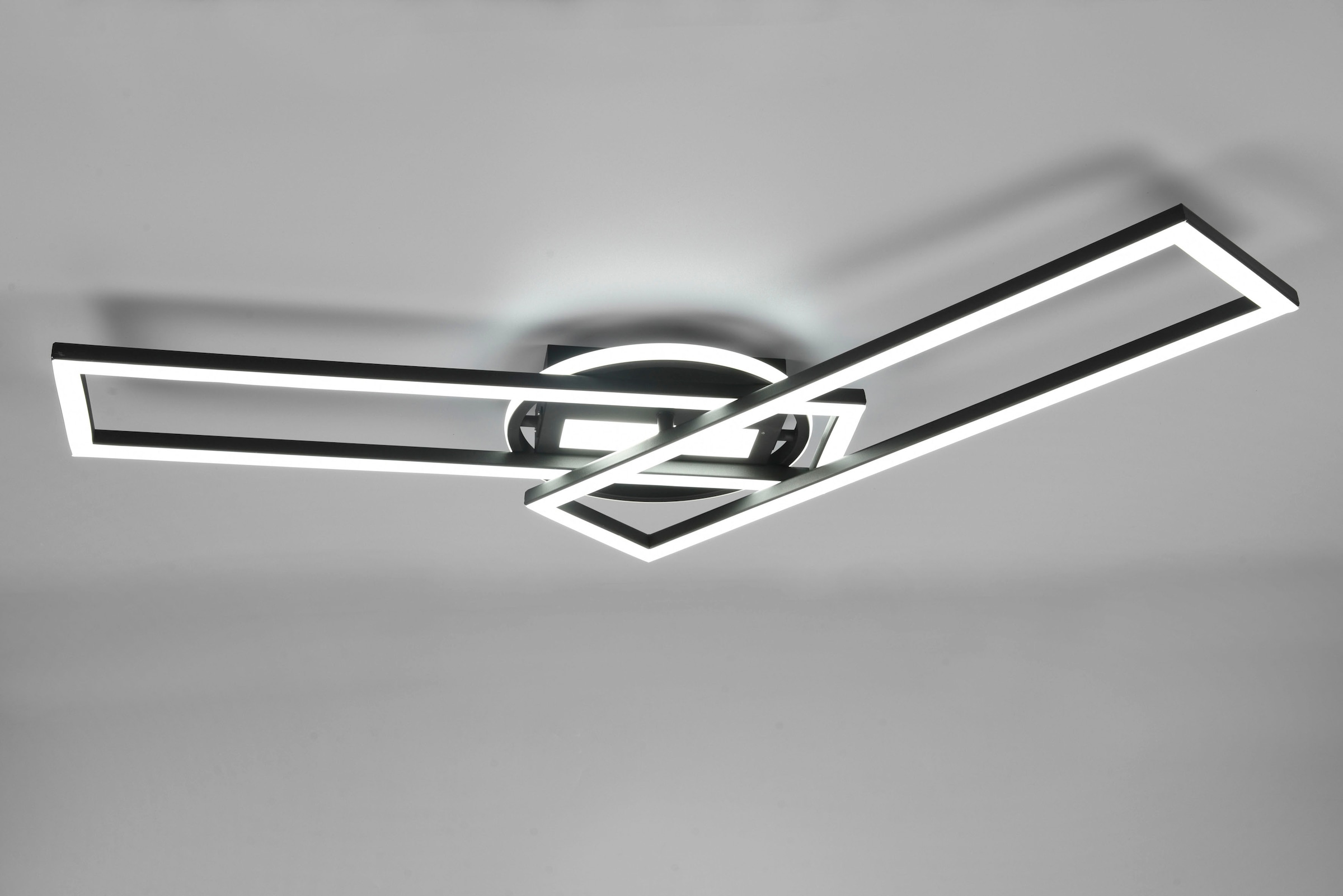 REALITY Leuchten LED Deckenleuchte »Twister« LED-Board 1 Stk. warmweiß - kaltweiß Deckenlampe 4500 Lumen Lichtfarbe einstellbar Fernbedienung Memory