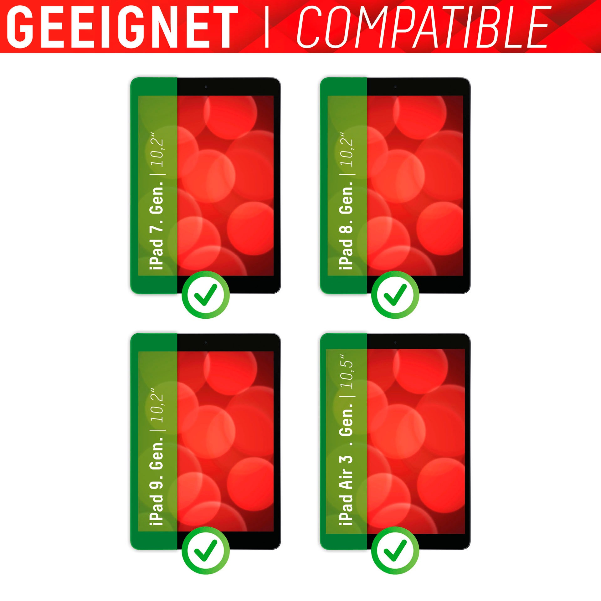 Displex Displayschutzfolie »Tablet Glass iPad (7/8/9 Gen)/Air (3. Gen)«, für iPad (7/8/9 Gen)/Air (3. Gen)