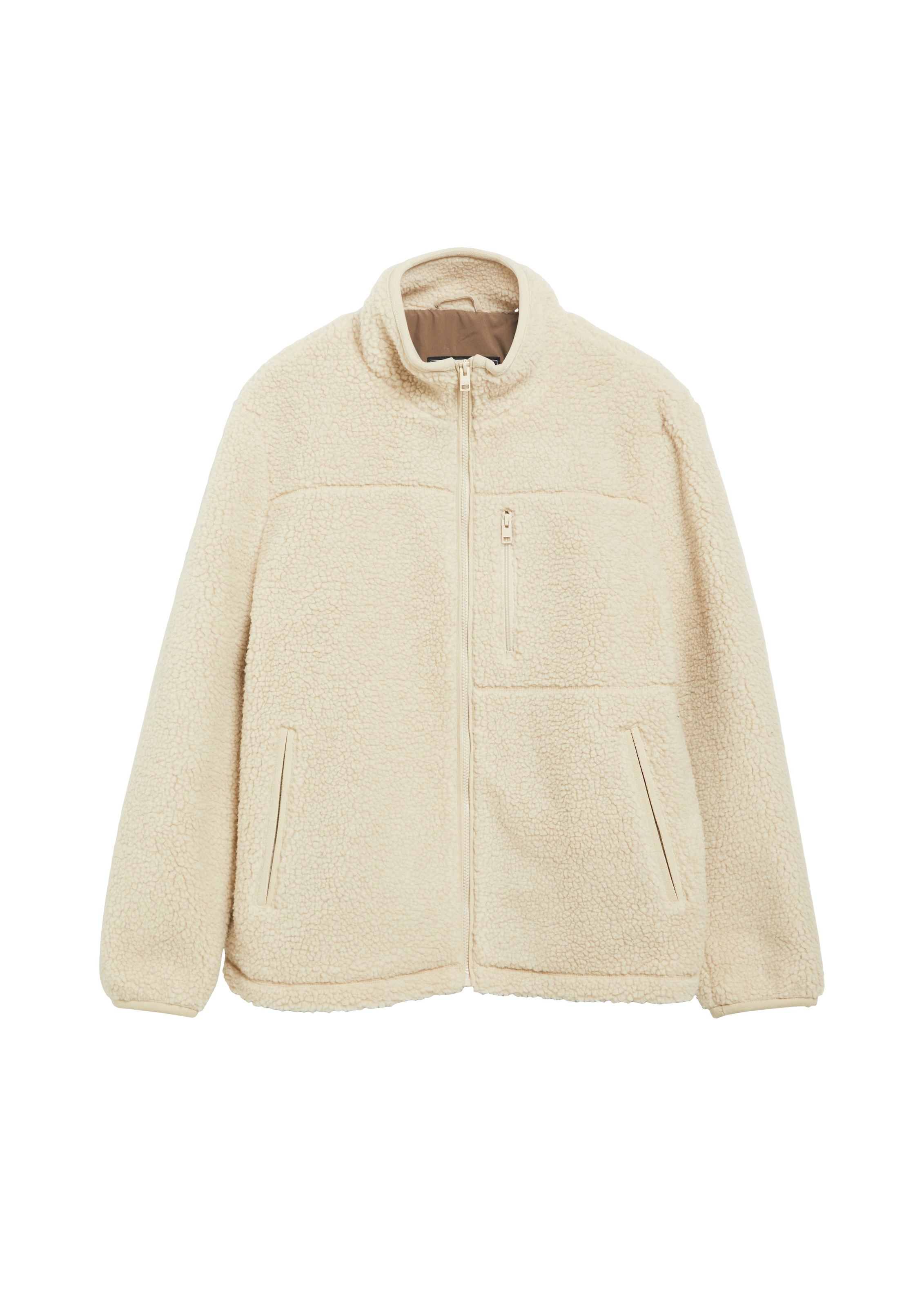 s.Oliver Fleecejacke ohne Kapuze Teddyjacke mit Stehkragen mit Reißverschluss
