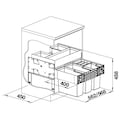 Blanco Mülltrennsystem »Select II XL 60/4«, 4 Behälter, Orga, Kunststoff, Stahlblech, 600 mm Untermass