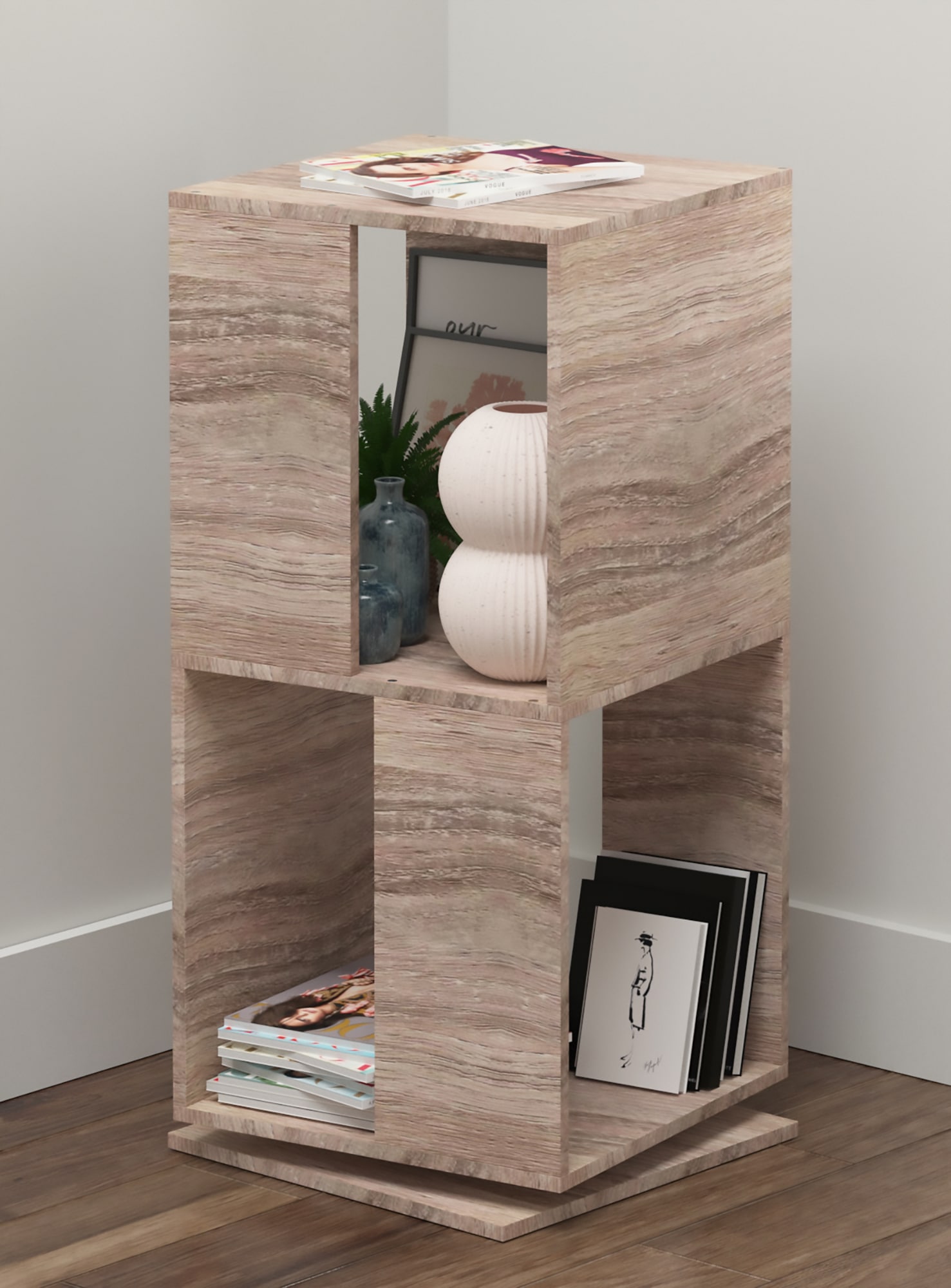 VCM Bücherregal »Holz Regal Büroregal Aktenregal drehbar Stifta L« 1 Stk. tlg.