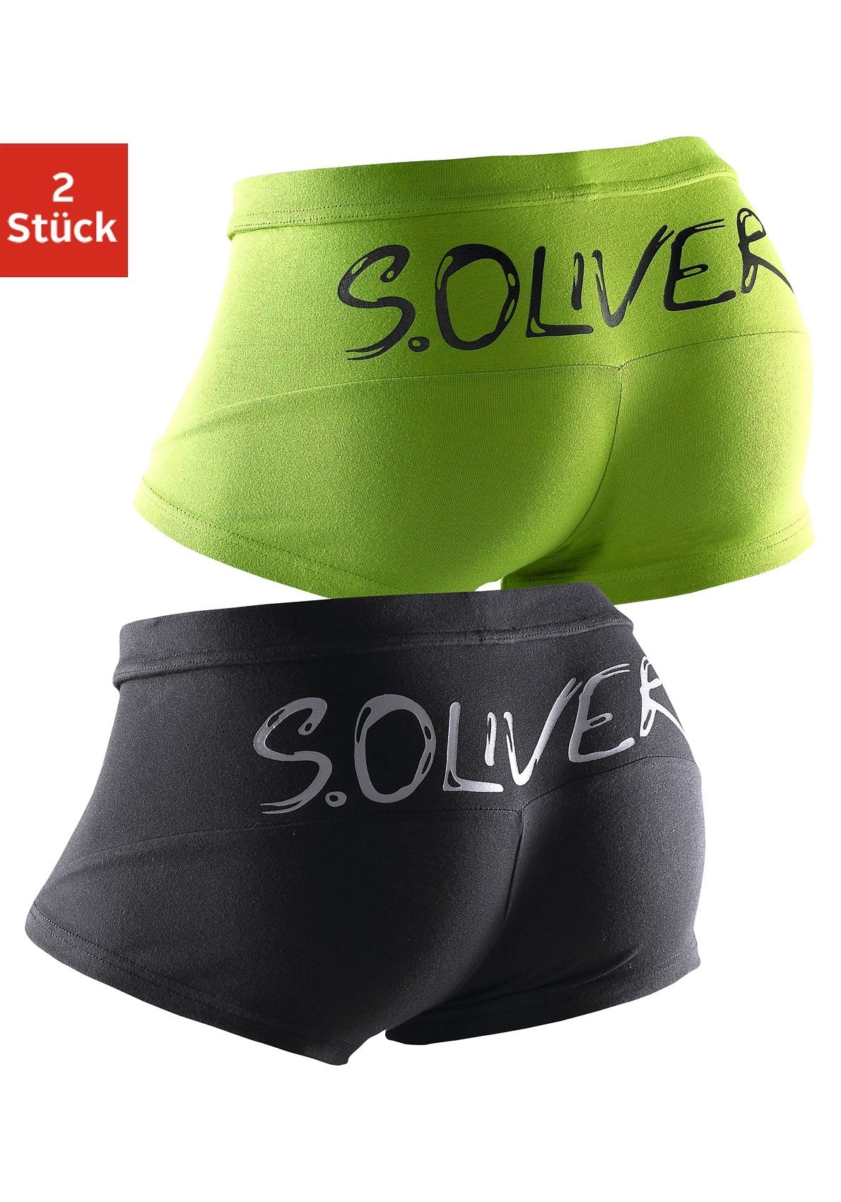 s.Oliver Hipster (Packung 2 St.) mit großem Logoschriftzug