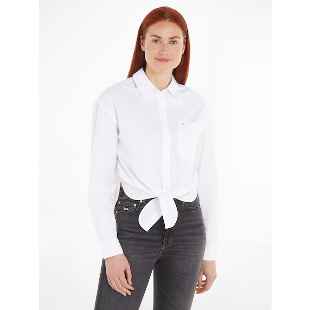 Tommy Jeans Blusentop »TJW FRONT TIE SHIRT«, mit Bindeband bei ♕
