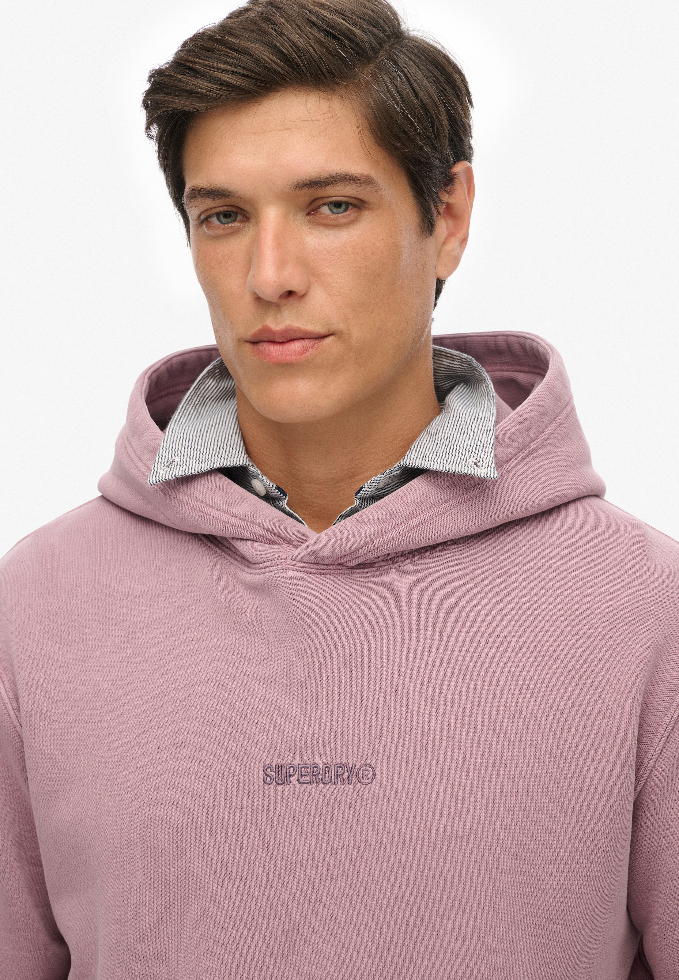 Superdry Kapuzensweatshirt »MICRO LOGO HOOD«, aus Baumwolle und Polyester, Relaxed Fit, angeraute Sweatware
