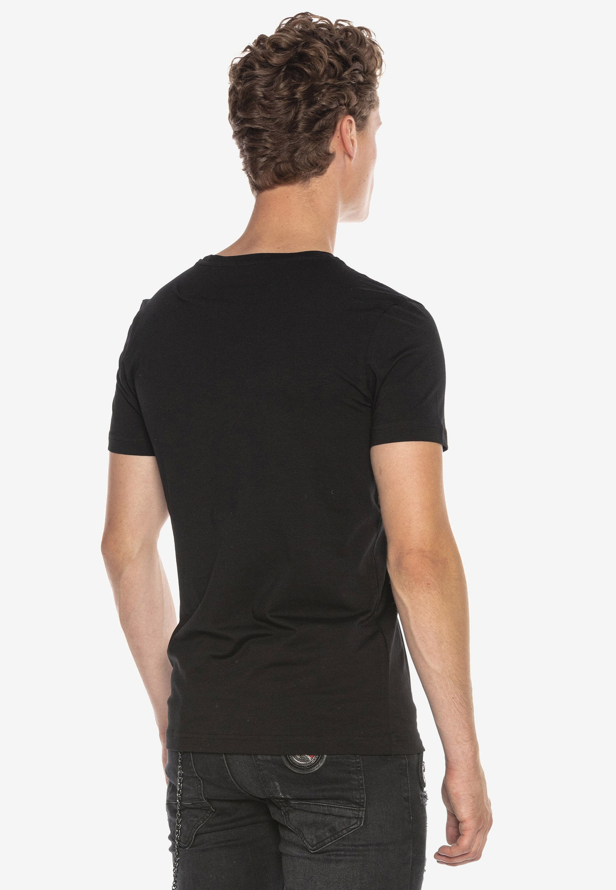 Cipo & Baxx T-Shirt »CT720« gerade geschnitten