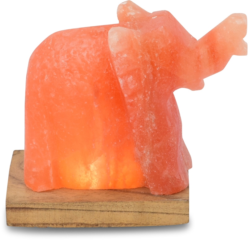 Salzkristall-Tischlampe »Elefant«, Handgefertigt aus Salzkristall - jeder Stein ein...