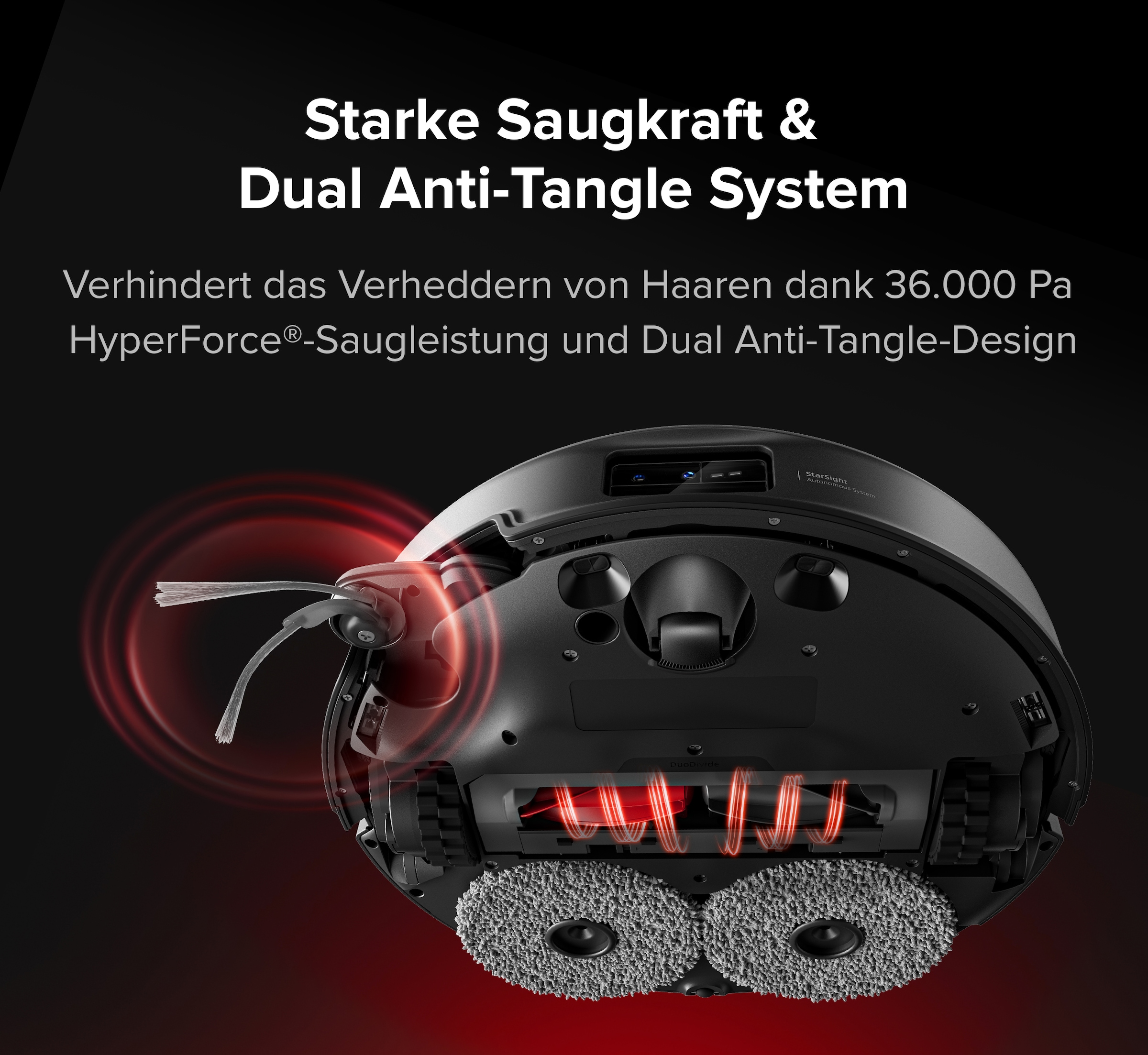 Roborock Saugroboter »mit Wischfunktion Saros 20X mit 36.000 Pa Saugkraft & hohem Wischdruck« Mop-Abnahme, überwindet 8,8cm hohe Schwellen, StarSight2.0 Navigation
