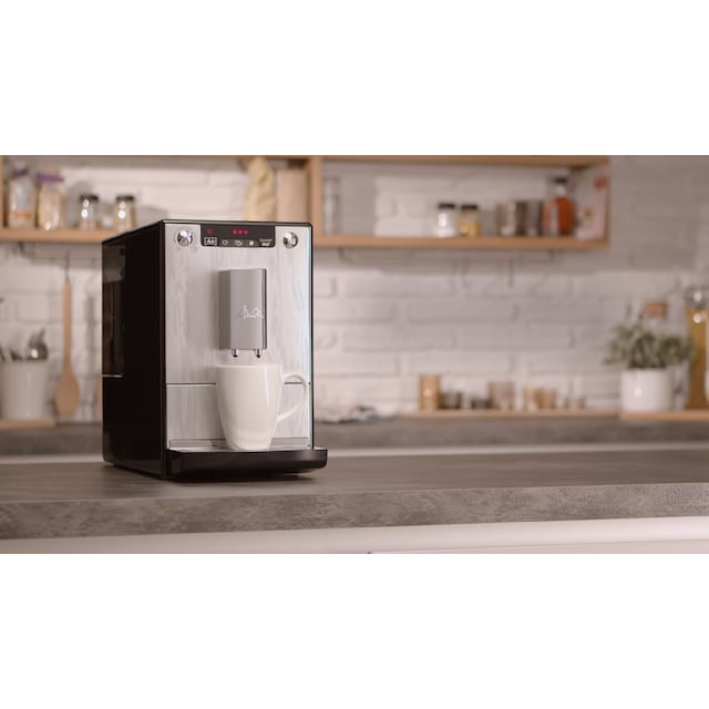 Melitta Kaffeevollautomat »Solo® E 950-111, Organic Silver«, Perfekt für  Café crème & Espresso, nur 20cm breit mit 3 Jahren XXL Garantie