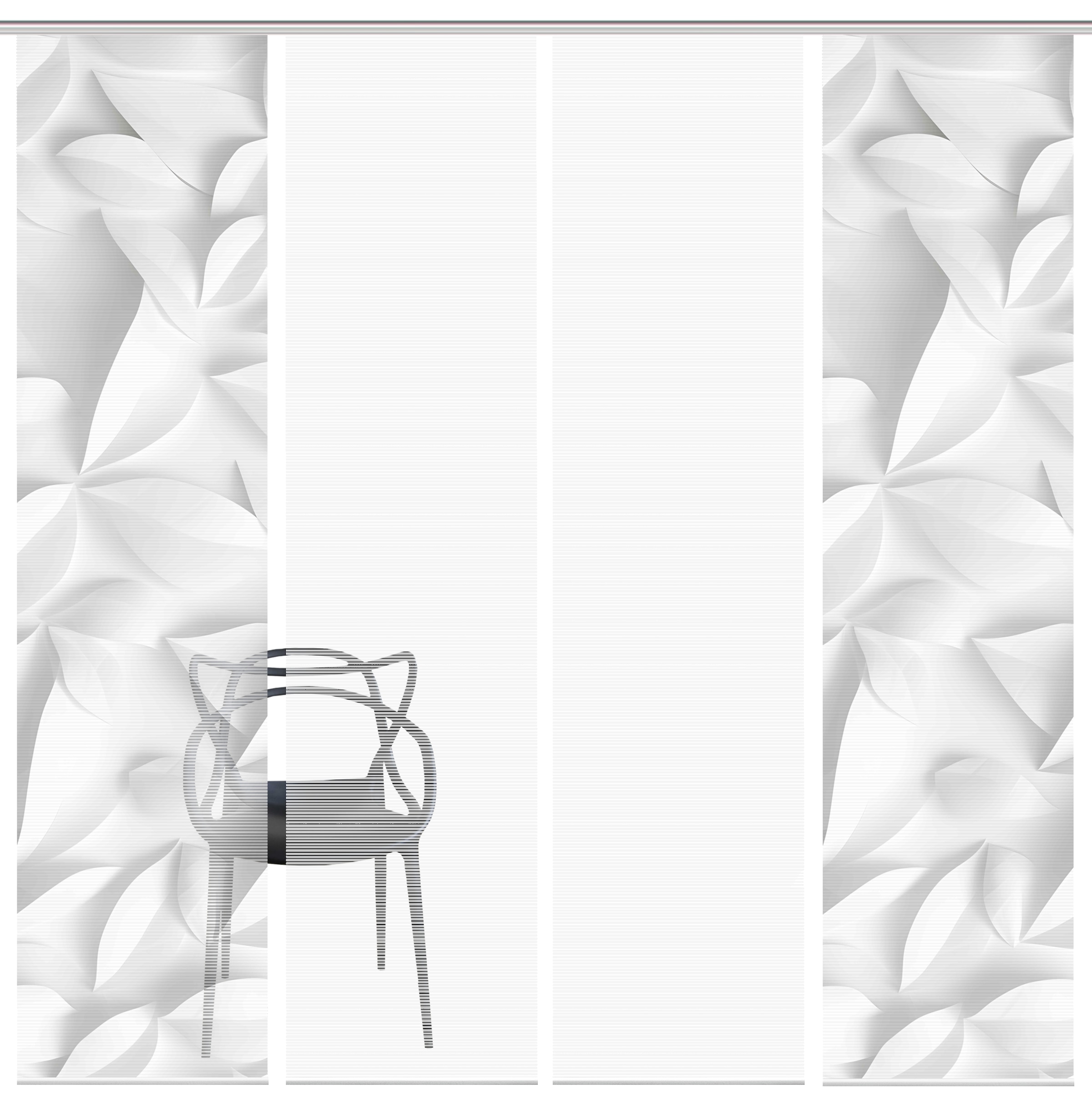 Vision Schiebegardine »FLYNN« Paneelwagen 4 Stk. tlg. SET,SCHIEBEVORHANG,BAMBUS,DIGITALDRUCK