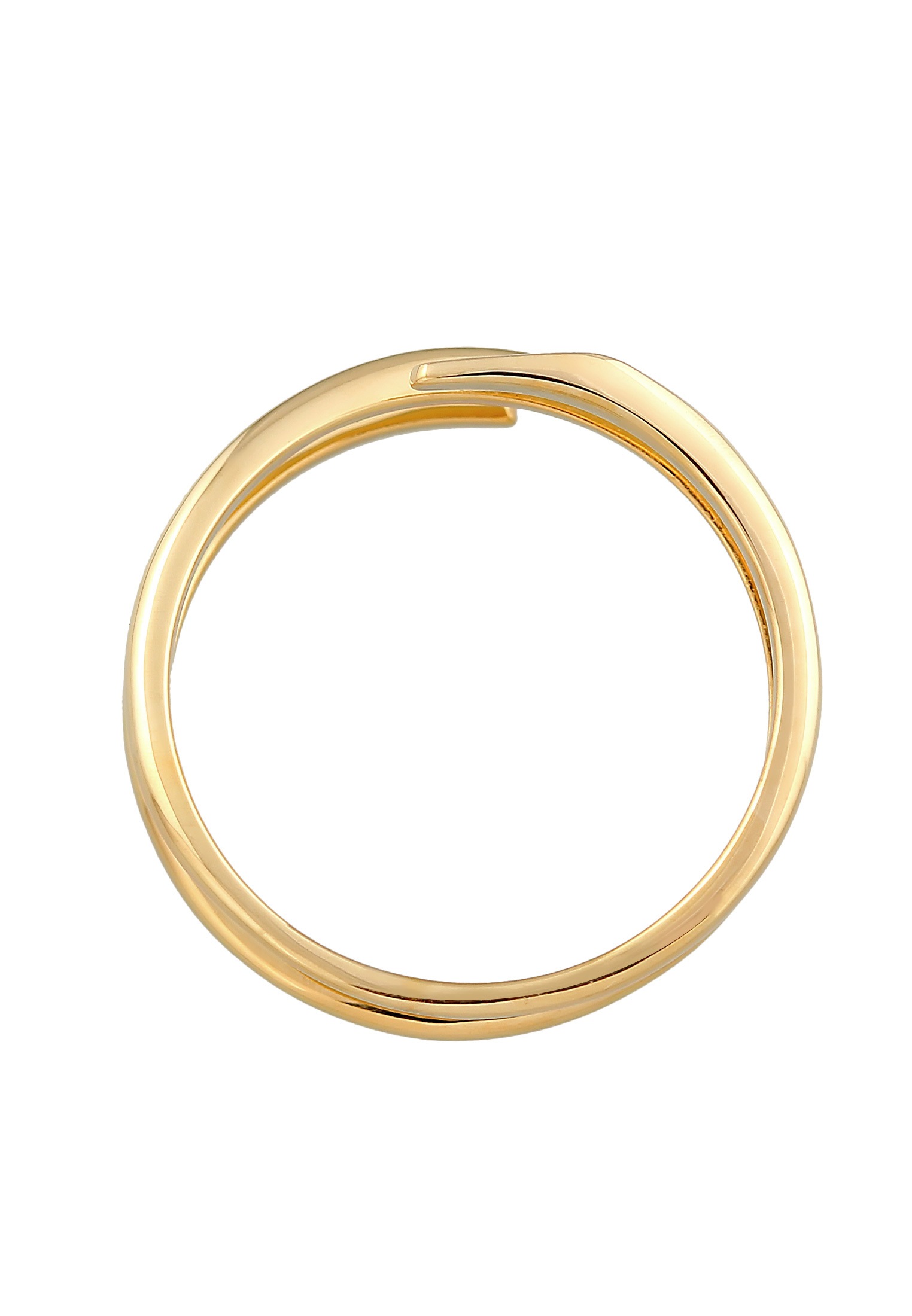 Elli Premium Fingerring »Ring Wickelring Twist Fein 375 Gelbgold«