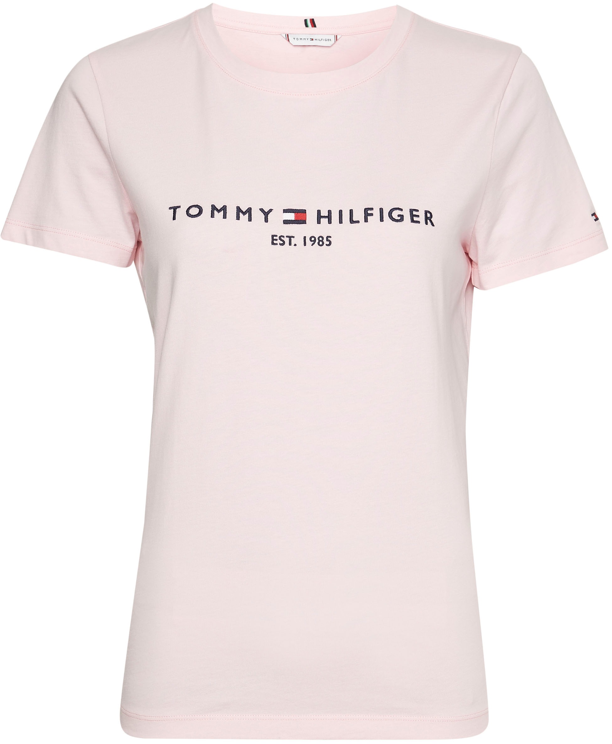 Tommy Hilfiger Rundhalsshirt »TH ESS Tommy Hilfiger mit C-NK bei SS«, HILFIGER ♕ Logo-Schriftzug Linear REG TEE
