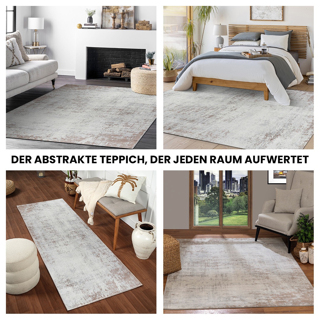 Livabliss Teppich »WAMBA« rechteckig 10 mm Höhe Moderner Designerteppich in Marmor Optik, Kurzflor Wohnzimmerteppich