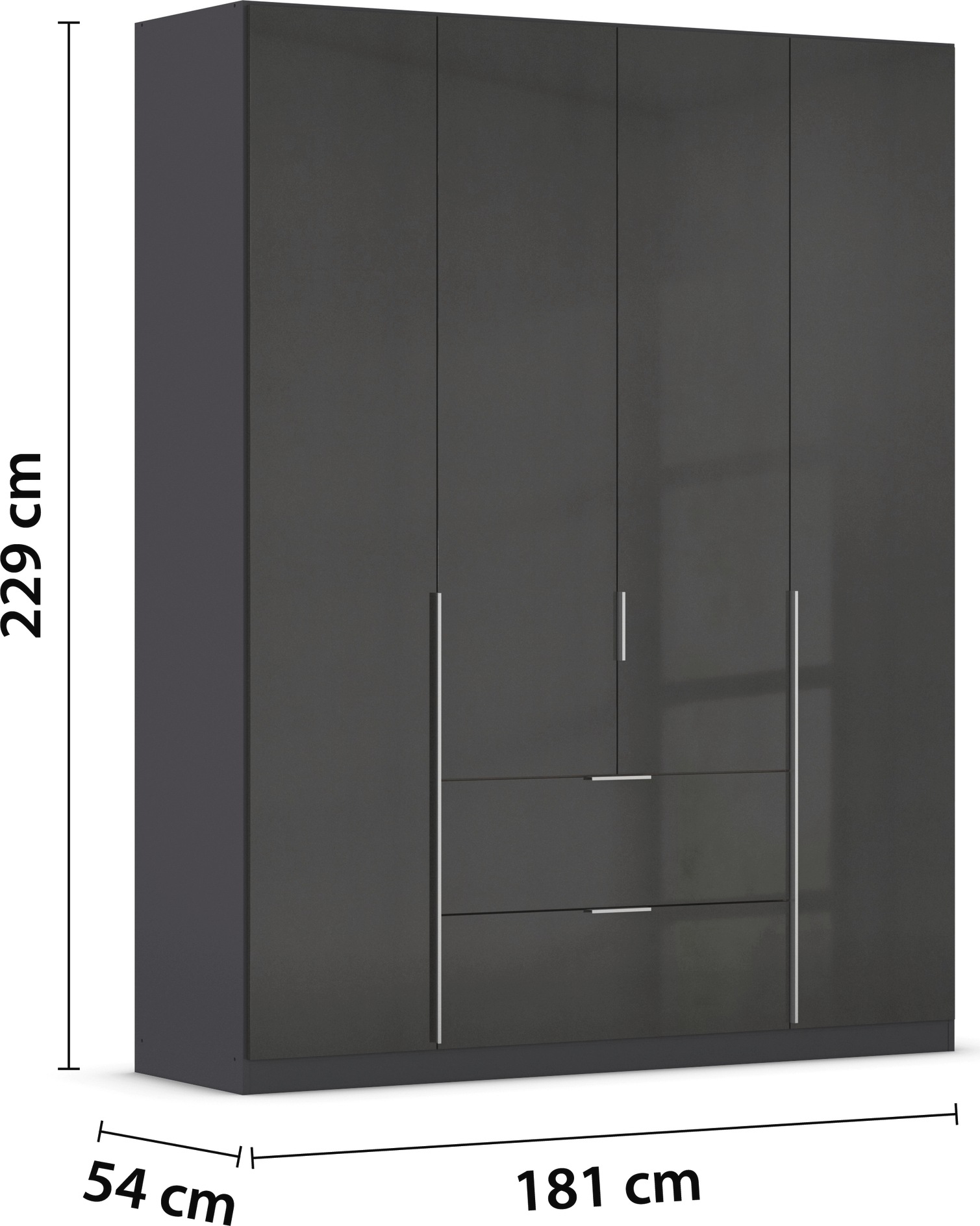rauch Drehtürenschrank »Kleiderschrank Schrank Garderobe AGORDO mit Dekor- oder Hochglanzfront«, mit Außenschubkästen, in 6 Breiten und 2 Höhen MADE IN GERMANY
