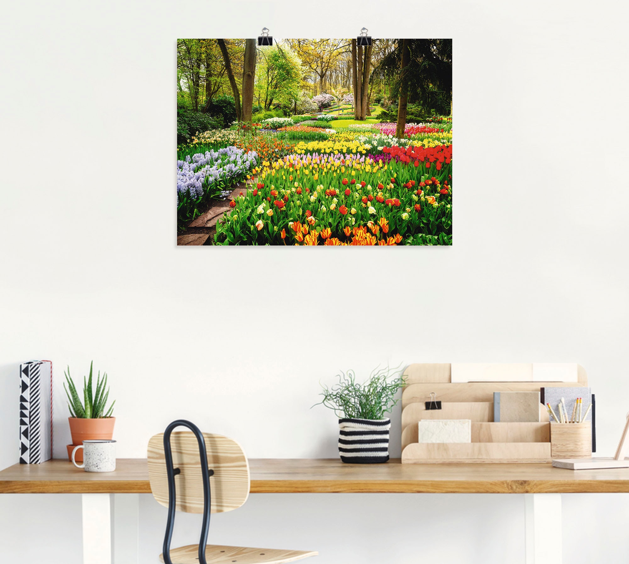 Artland Wandbild »Tulpen Garten Frühling«, Blumenwiese, (1 St.), als Alubild, Outdoorbild, Leinwandbild, Poster, Wandaufkleber