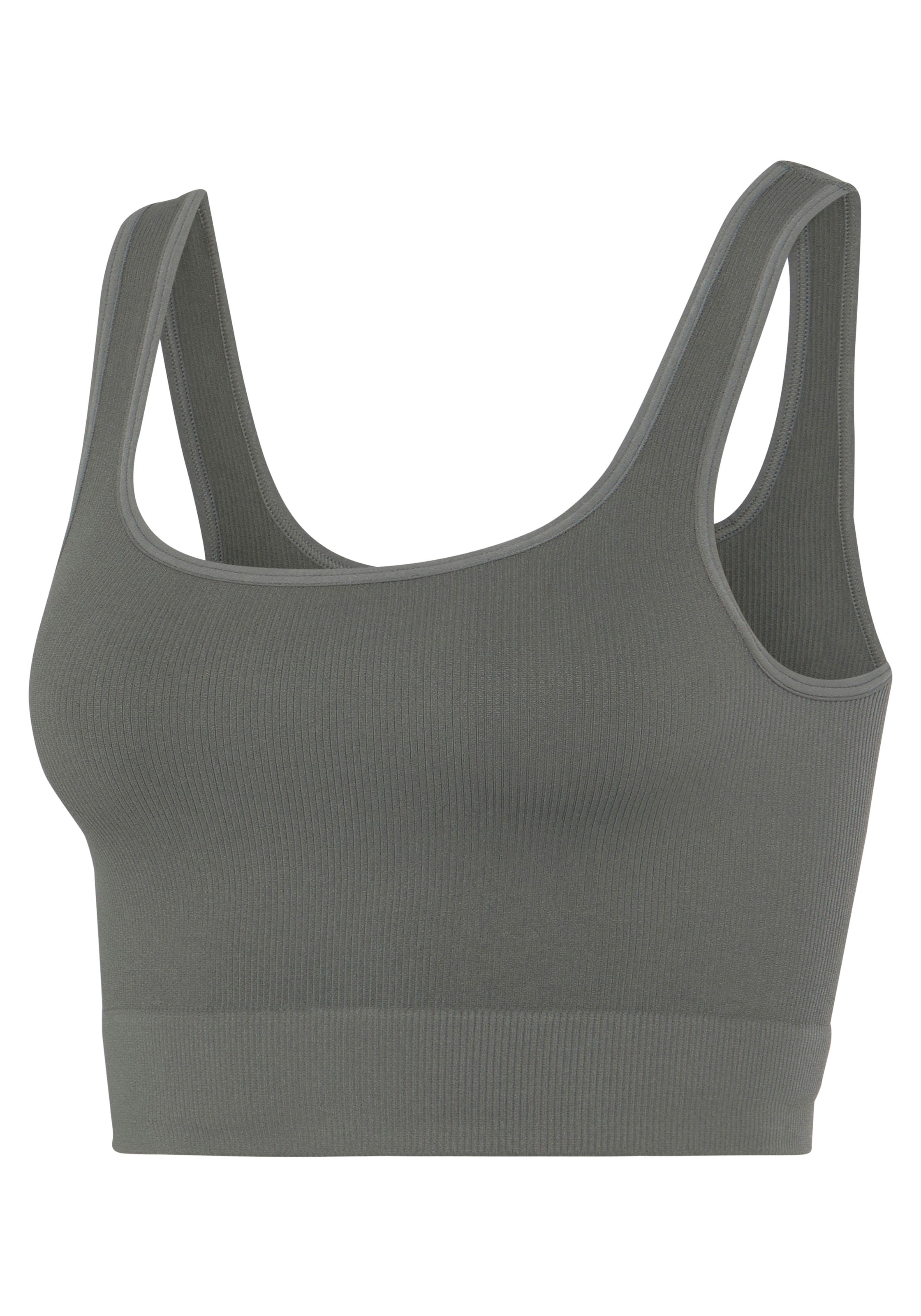 LASCANA Crop-Top, Seamless Top mit Rippstruktur