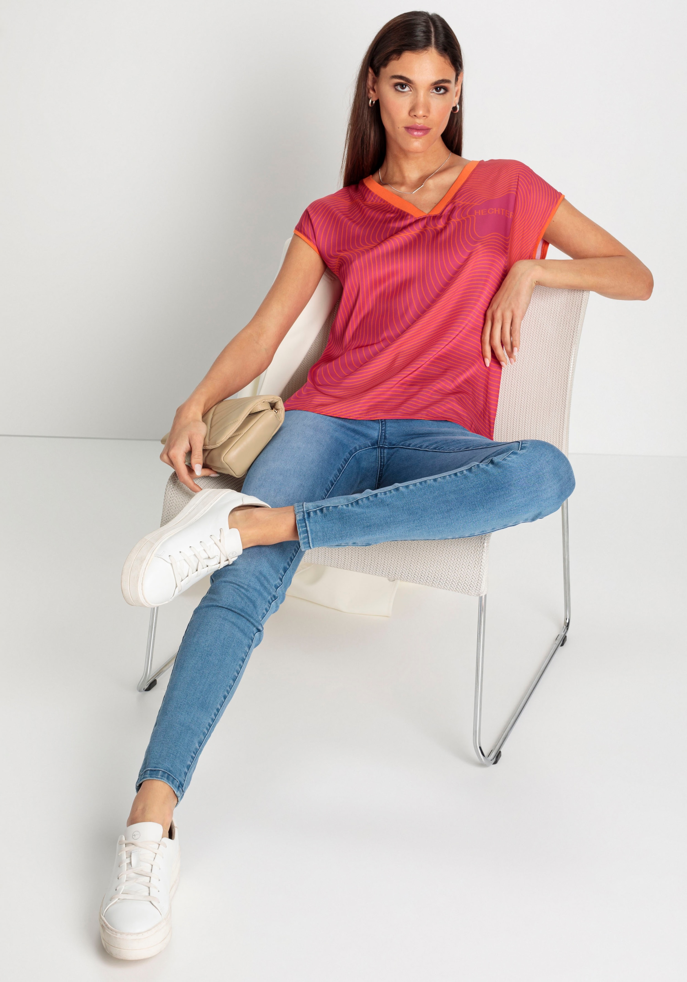 HECHTER PARIS Shirtbluse, mit Logoprint