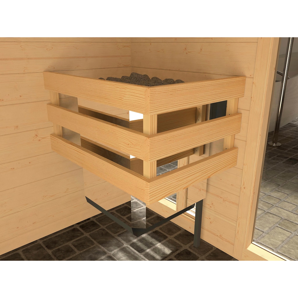 weka Sauna »Laukkala«, (Set), 7,5 kW-Ofen mit digitaler Steuerung