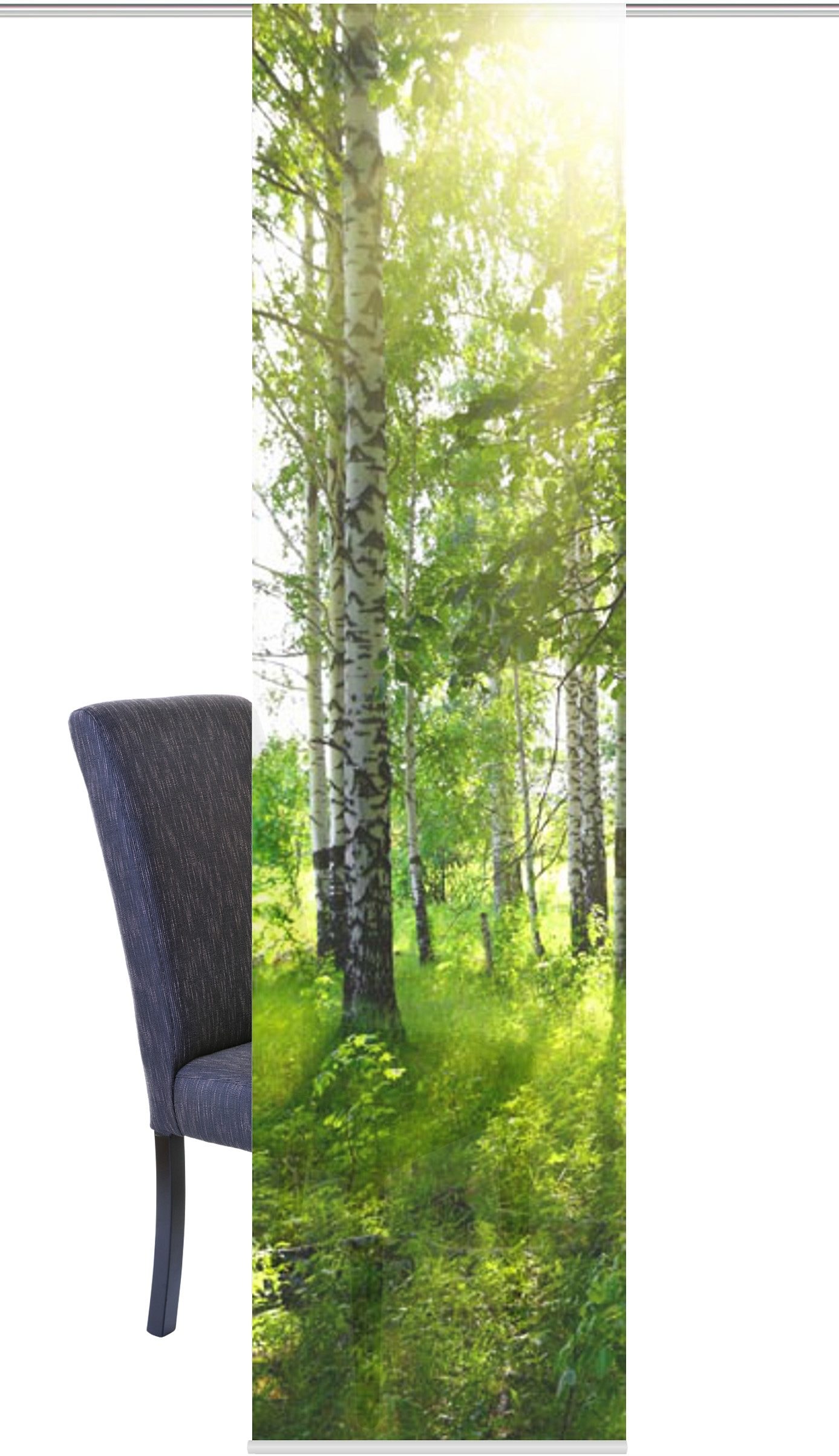 HOME WOHNIDEEN Schiebegardine »NEWCASTLE« Klettband 1 Stk. tlg. HxB: 245x60, inkl. Befestigungszubehör