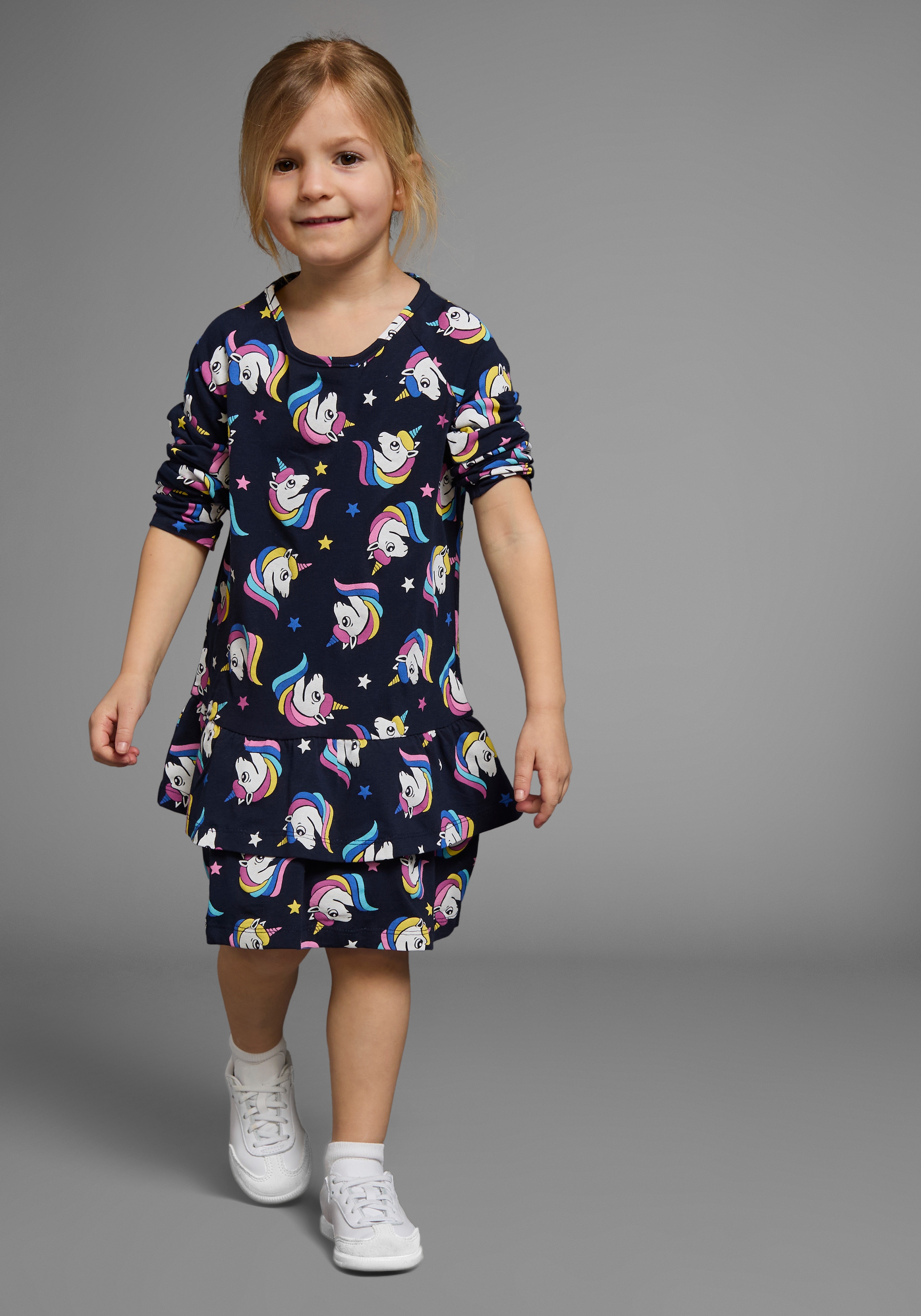 KIDSWORLD Jerseykleid »für kleine Mädchen«, festliche Anlässe, kniefreie Länge, eleganter Stil